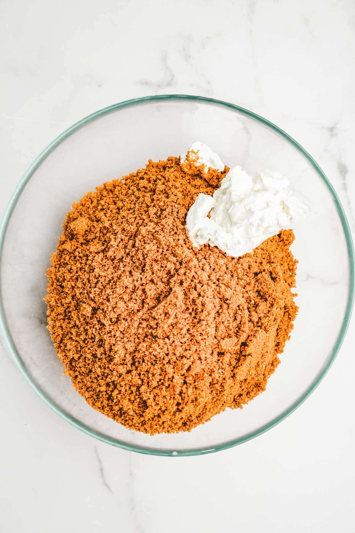 medium bowl with biscoff crumb and cream cheese