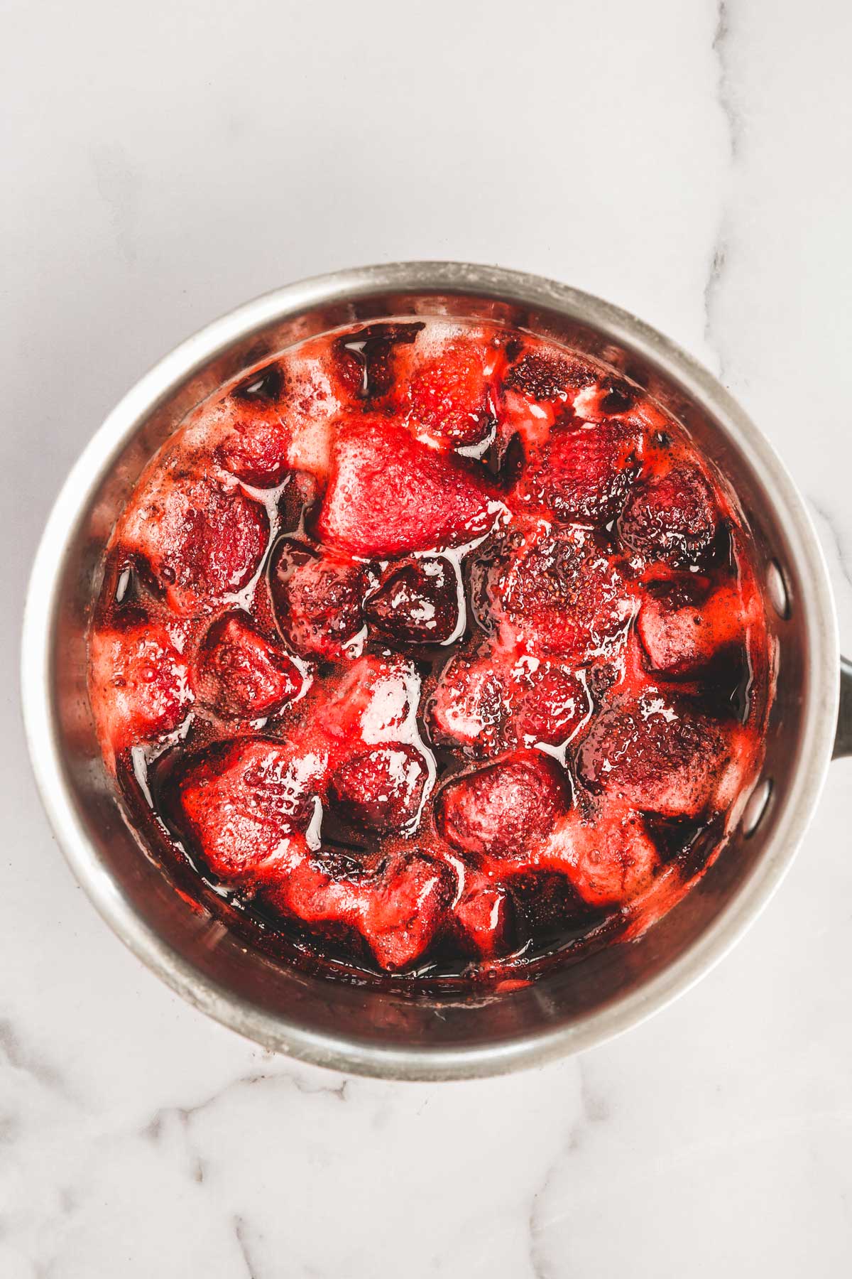 casserole avec des fraises