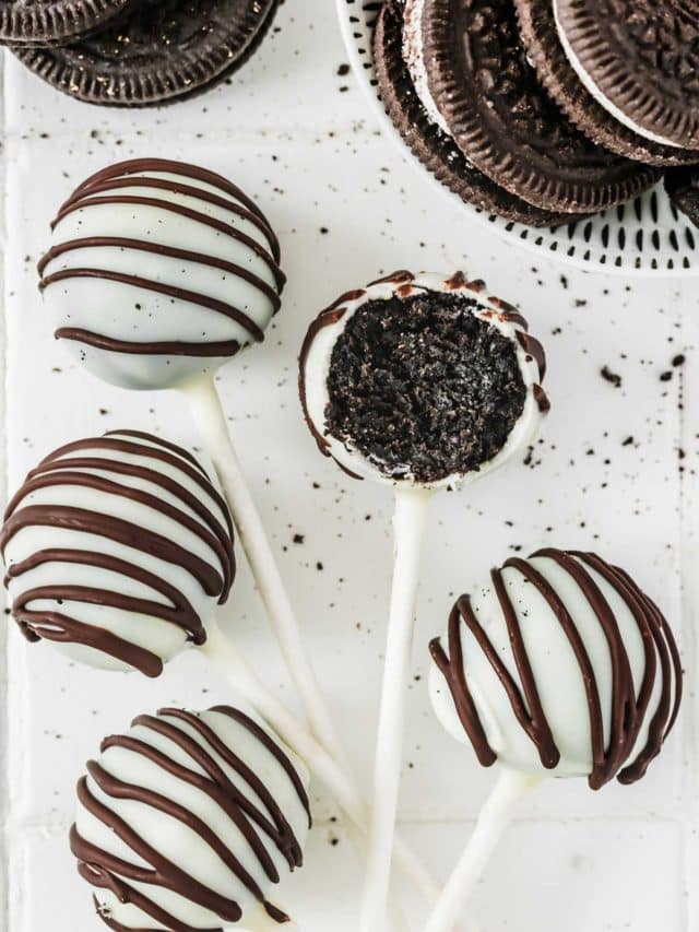 White chocolate Oreo cake pops