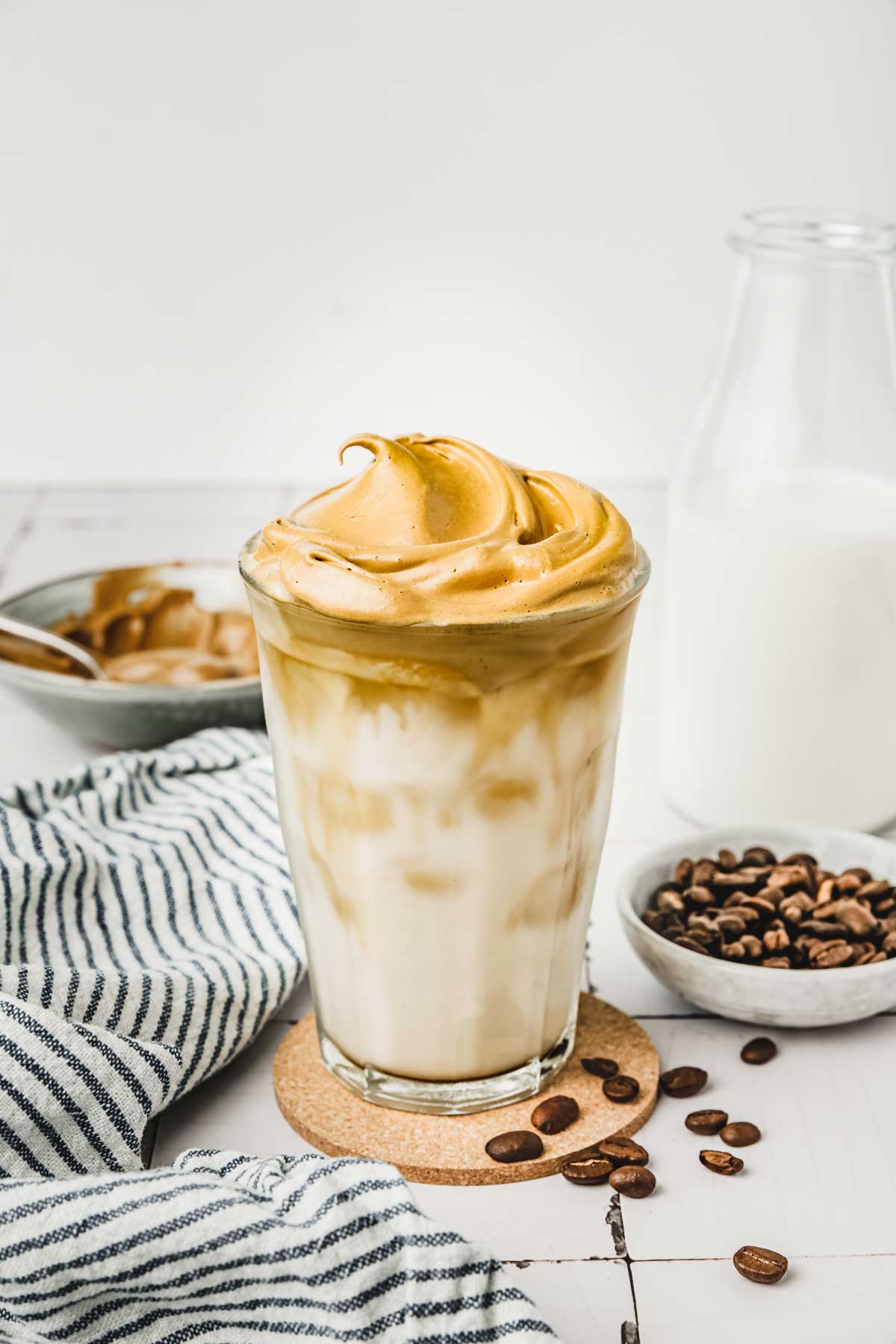 coffee latte in a table
