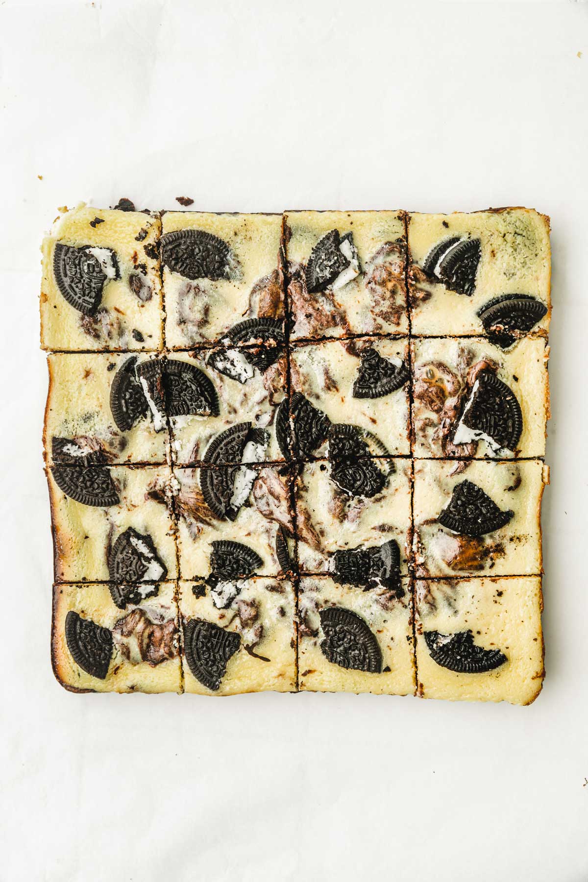 cut out oreo cheescake brownies