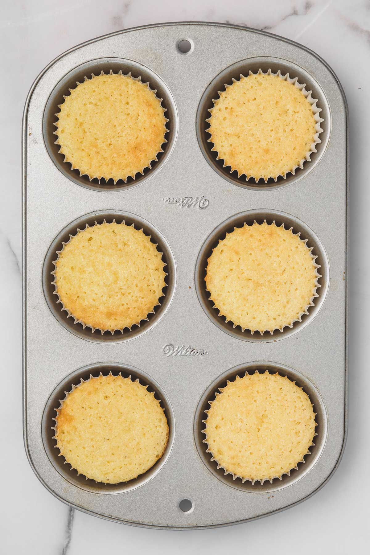 cupcake tin with baked cupcake