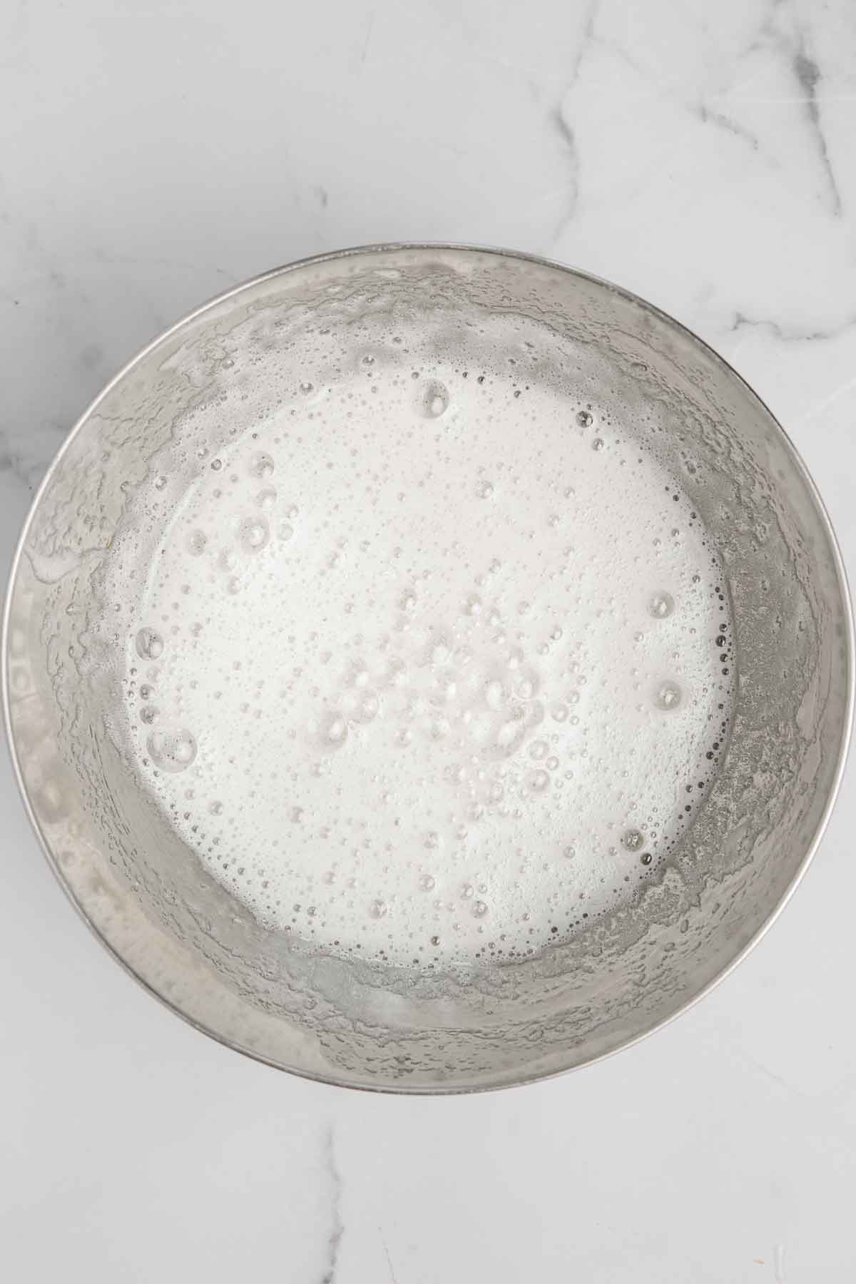 medium bowl with egg white mixture