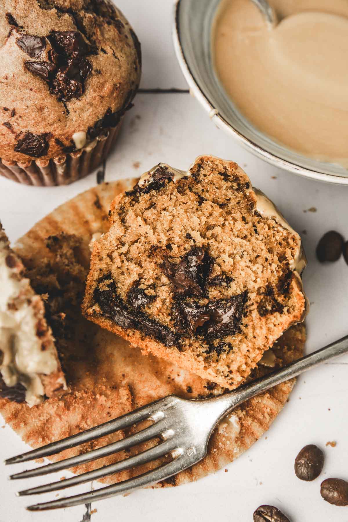 muffins coupé en morceaux