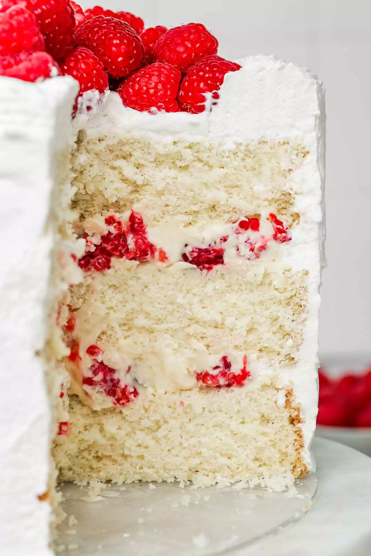 layer cake framboise coupé