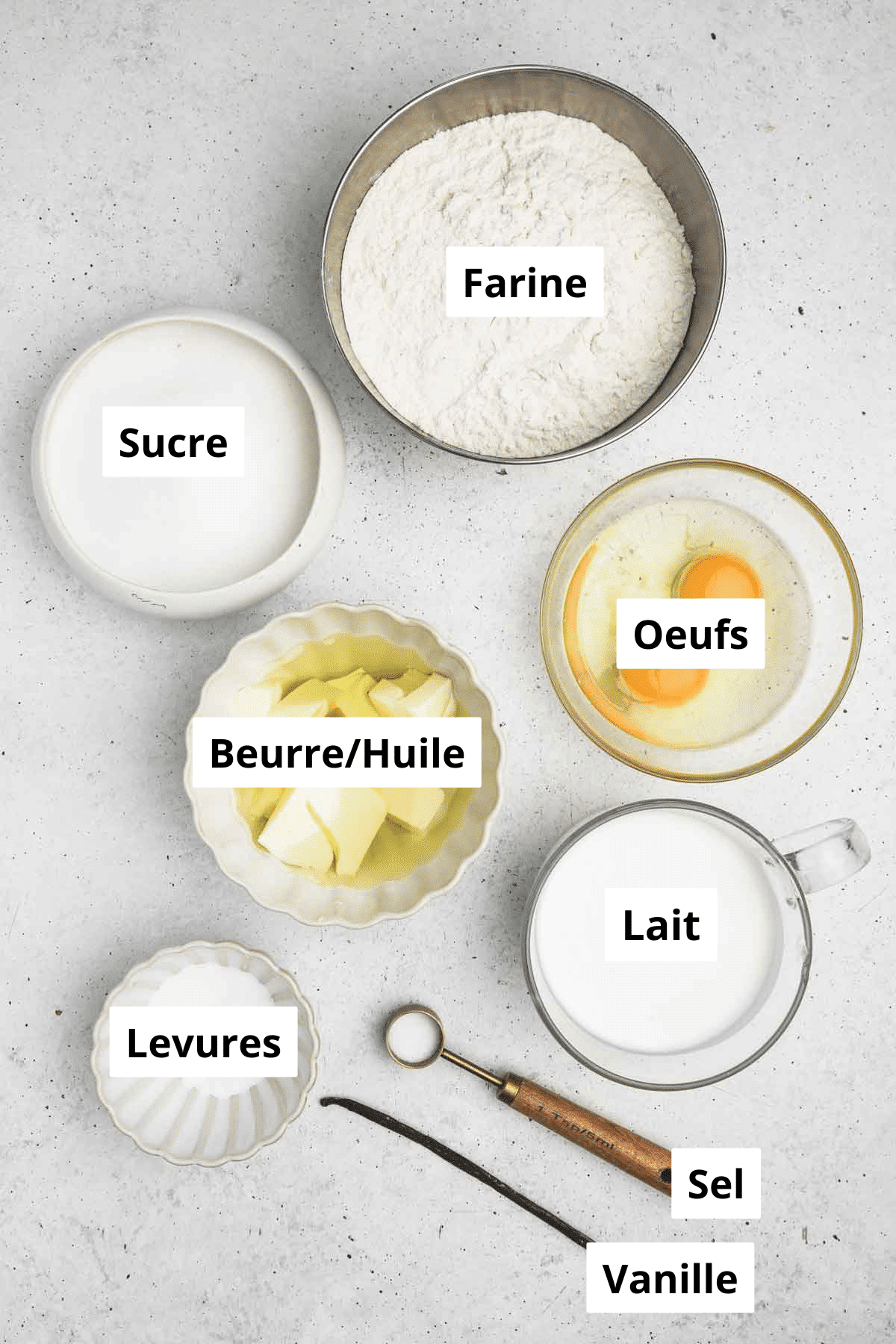 bols avec des ingrédients