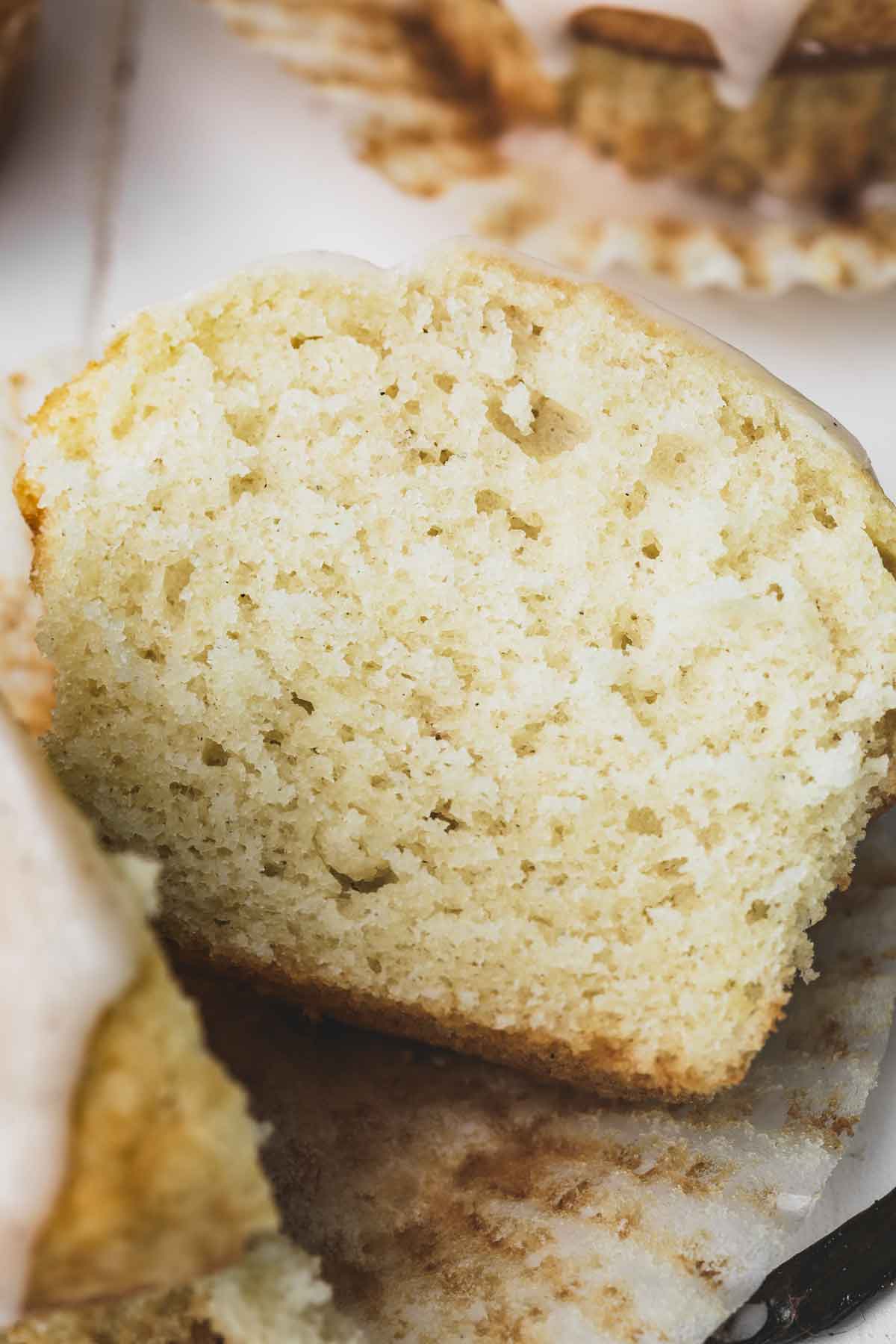 sliced vanilla muffin