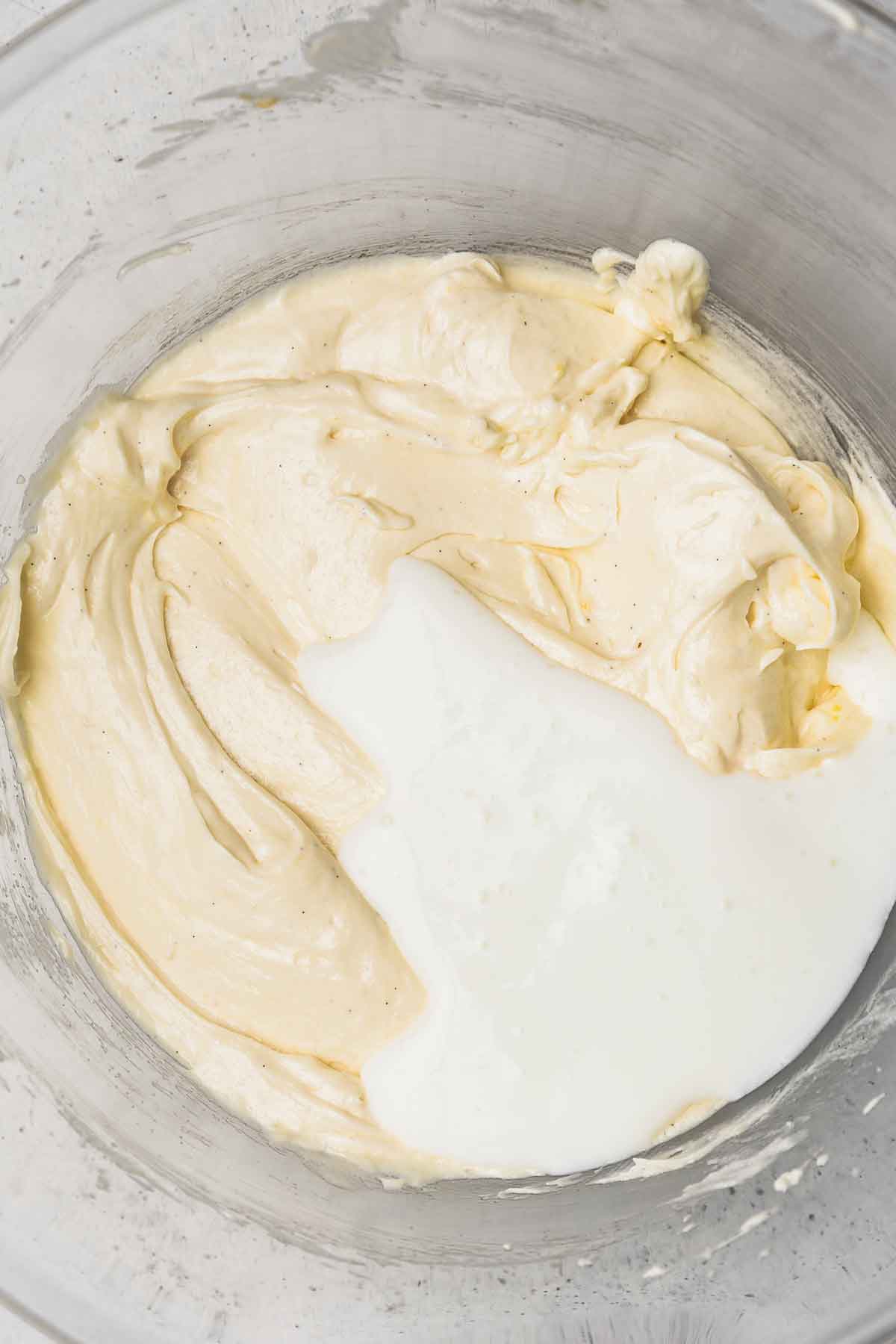 mixing bowl with batter