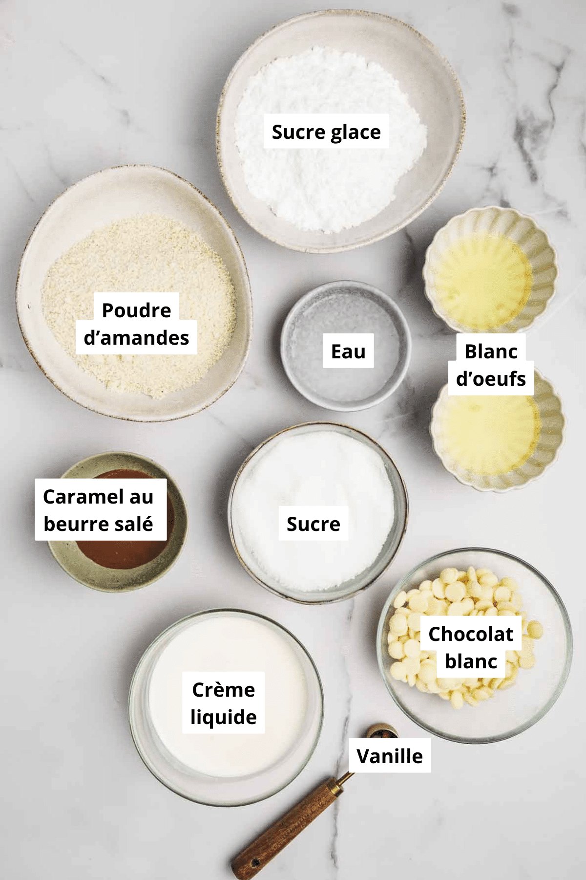 bols avec des ingrédients