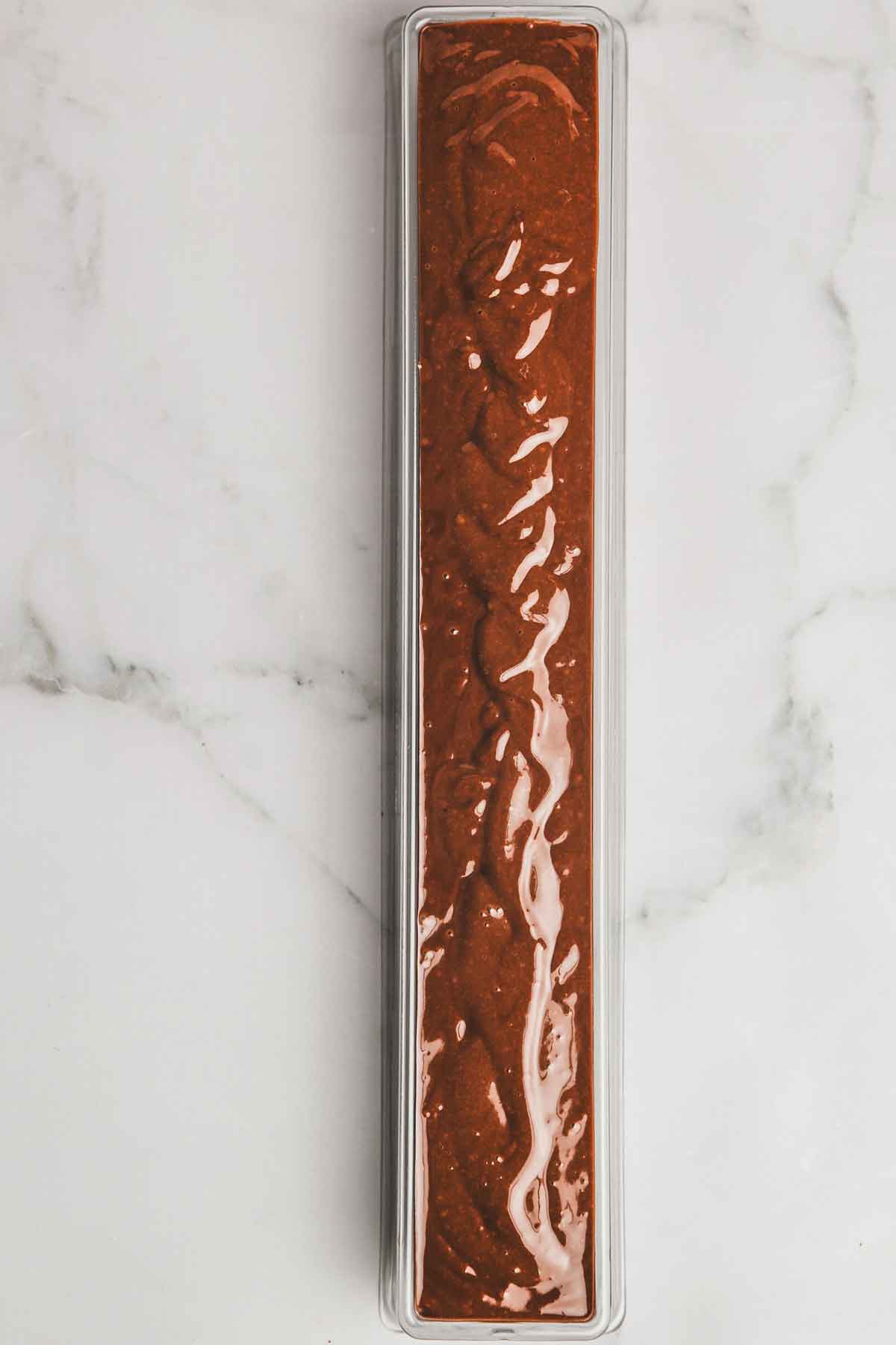 chocolate cremeux insert in a insert mold