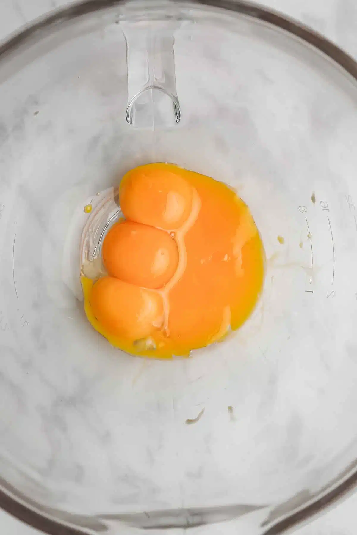 bowl with egg yolks