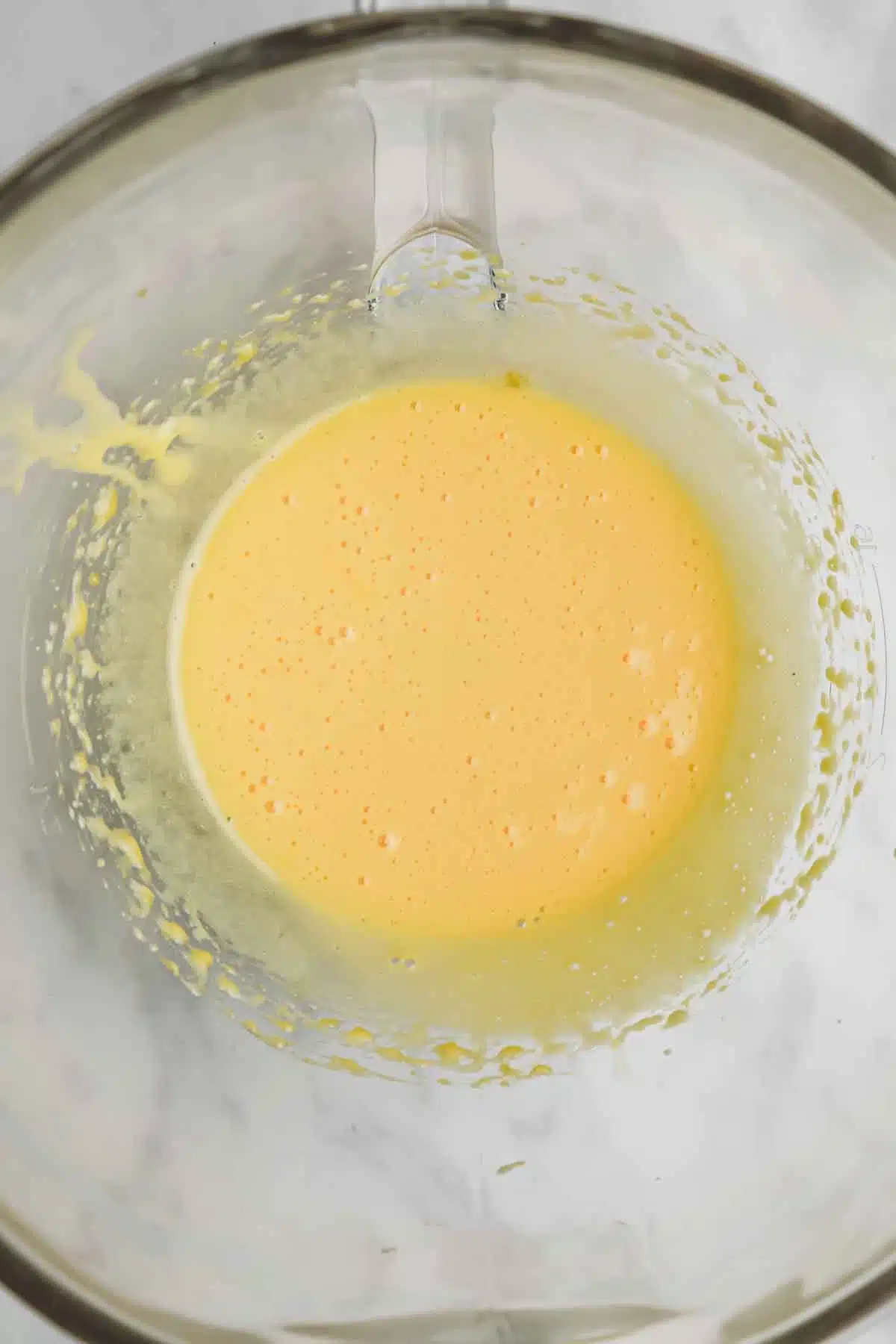 bowl with egg yolk mixture