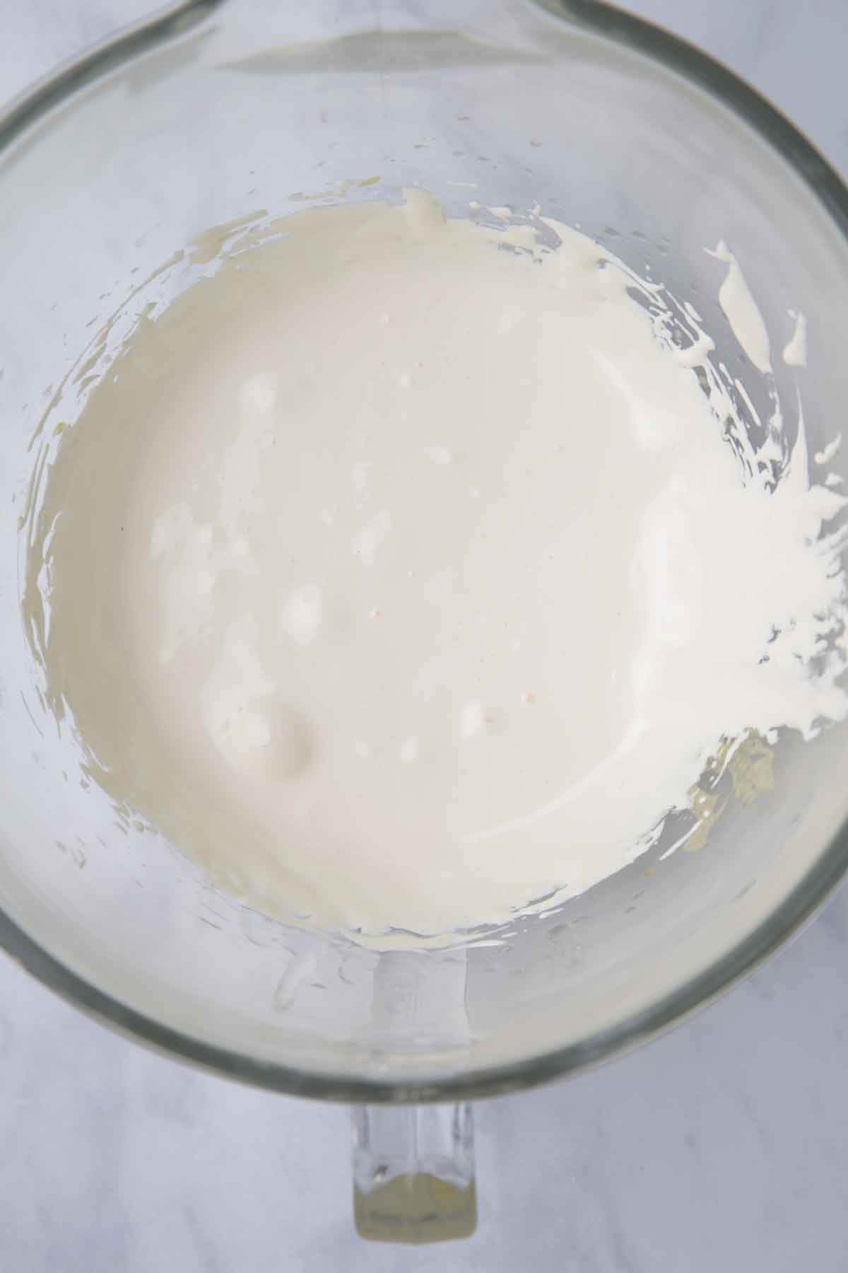 mixing bowl with meringue