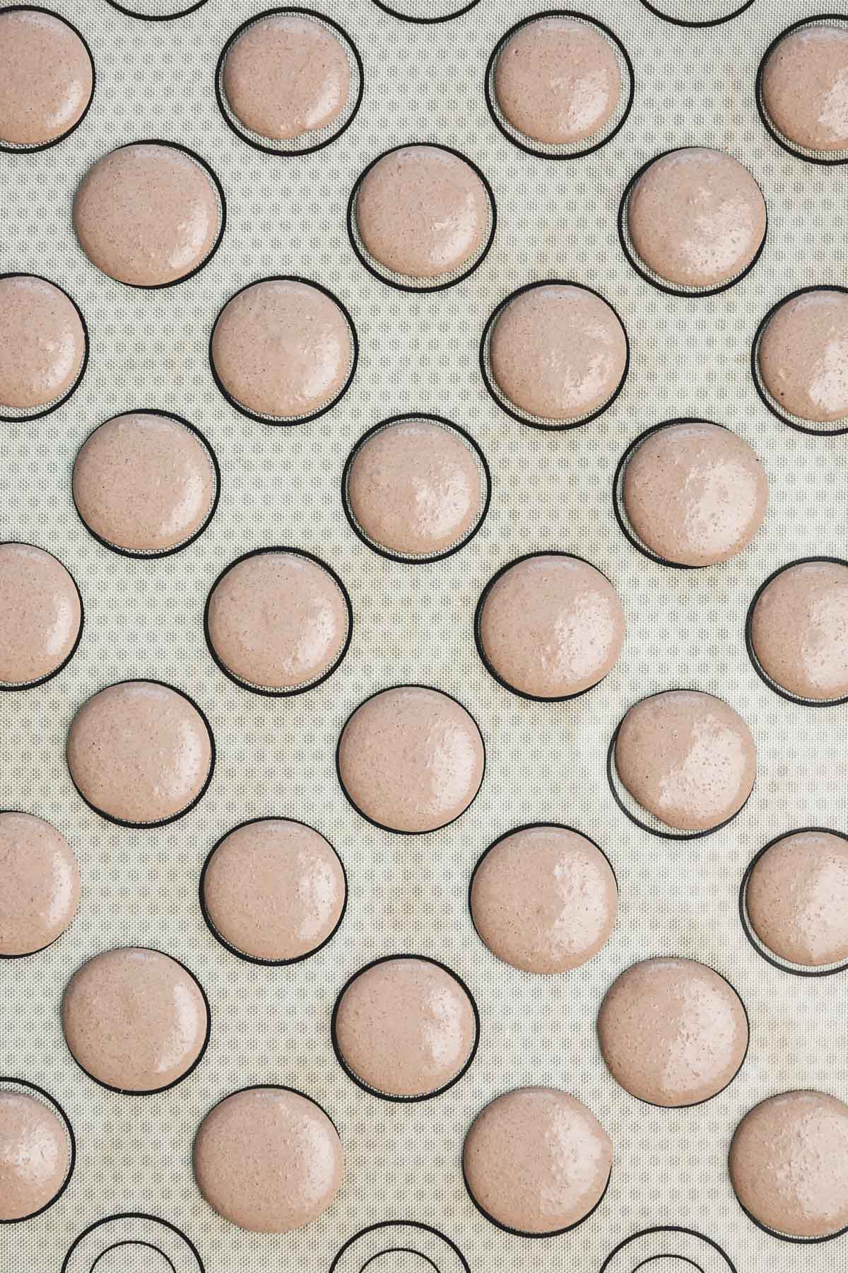 coques de macarons au chocolat 
