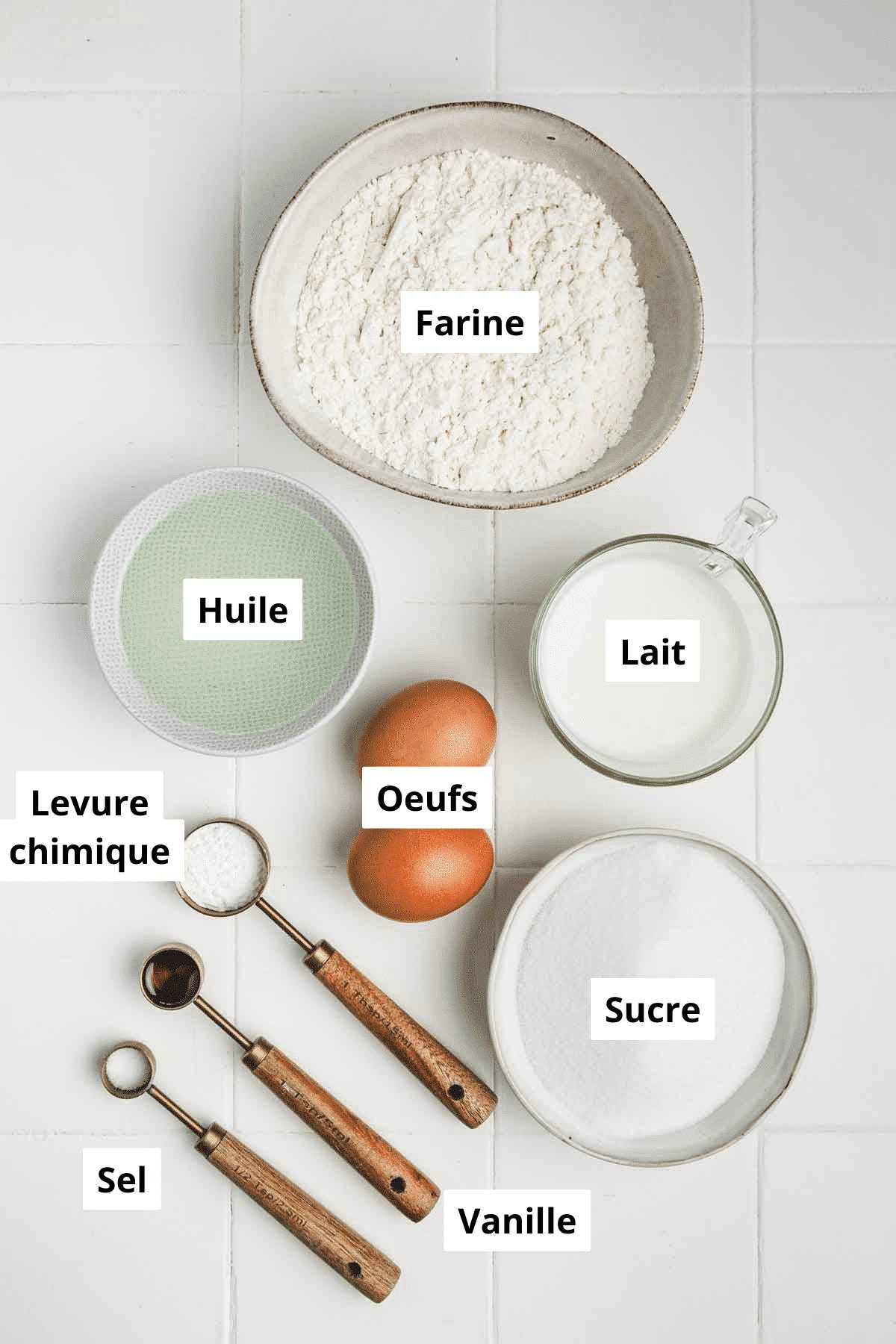 bols avec des ingrédients