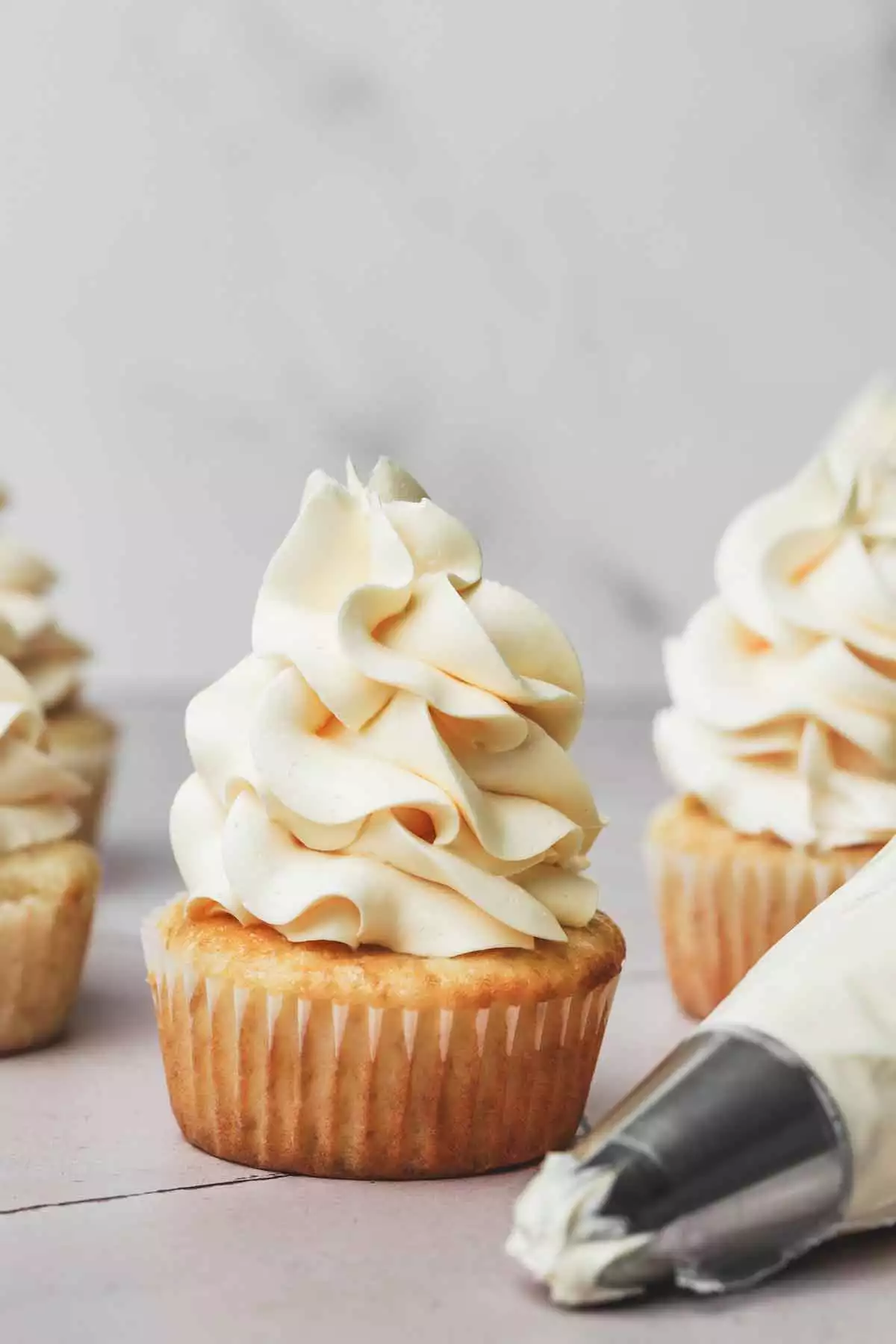 cupcakes topped with french buttercream