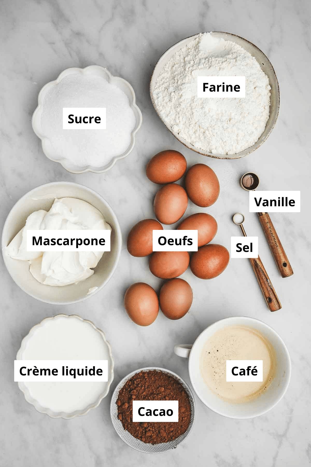 bols avec des ingrédients