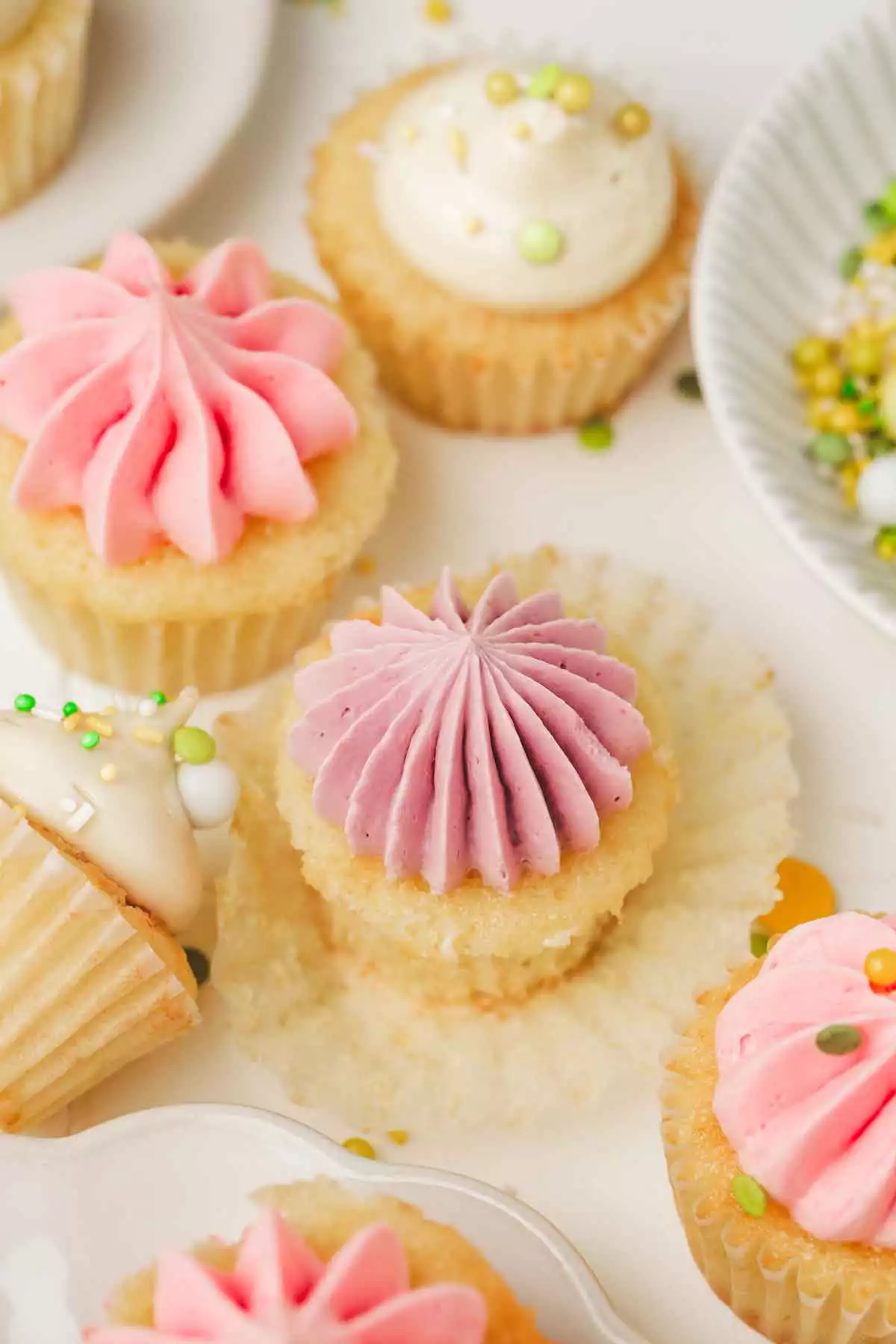 Cupcakes à la vanille avec glaçage
