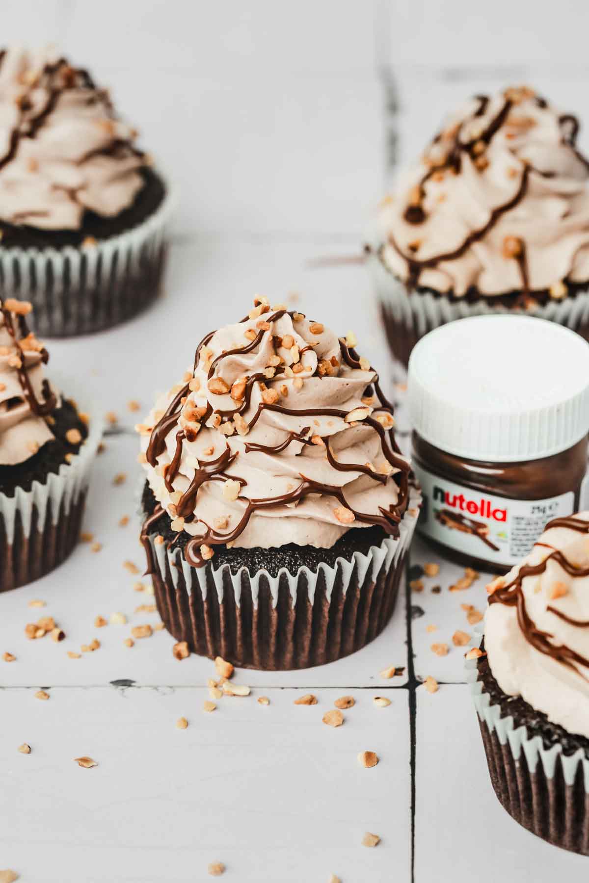 Cupcakes Nutella sur une table 