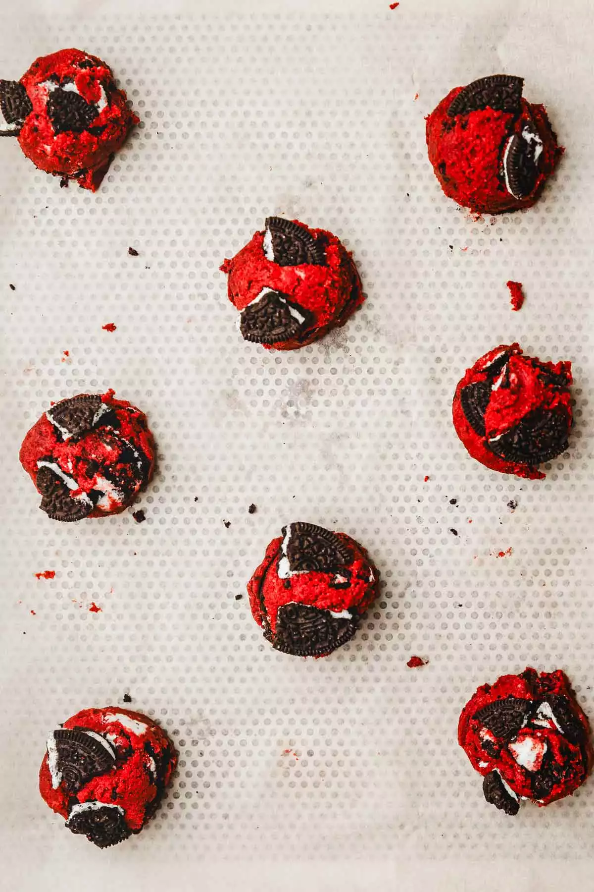 cookie dough balls before baking