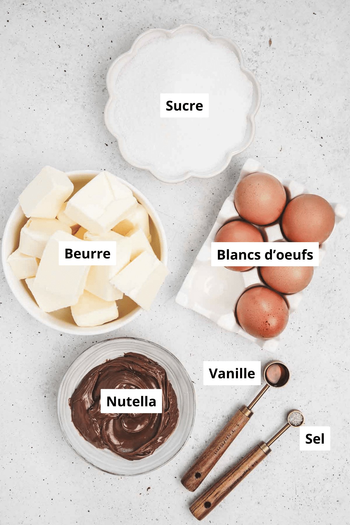 bols avec ingrédients