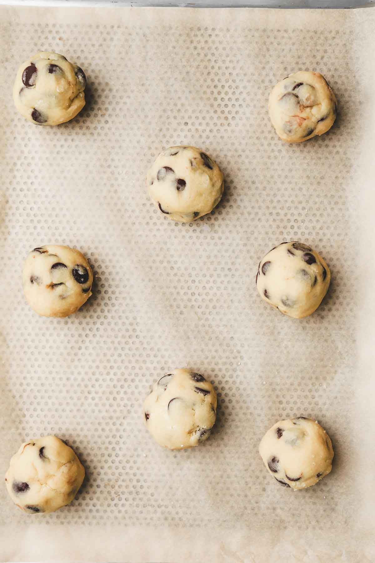 Boules de pâte à cookies