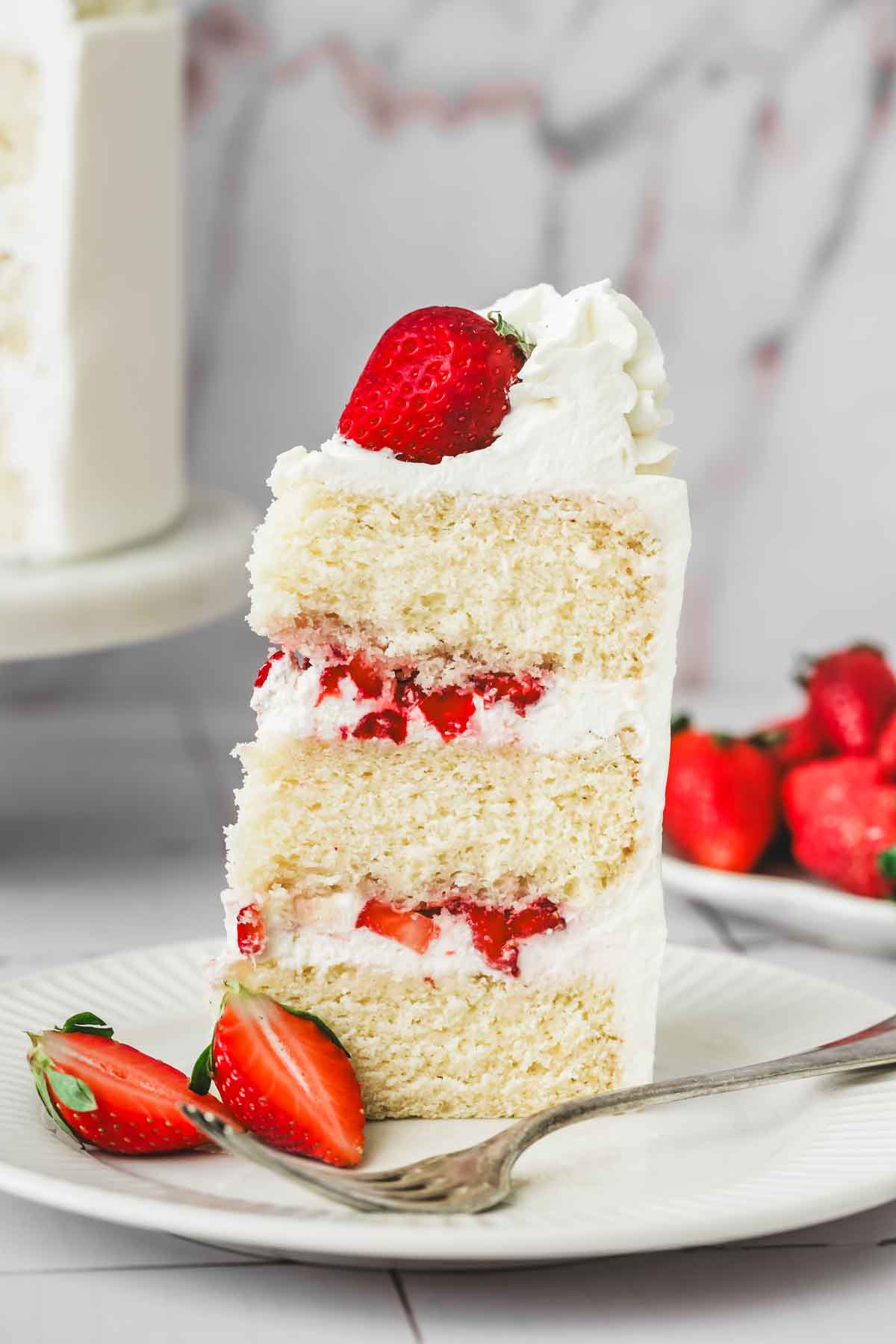 part de gâteau fraise mascarpone