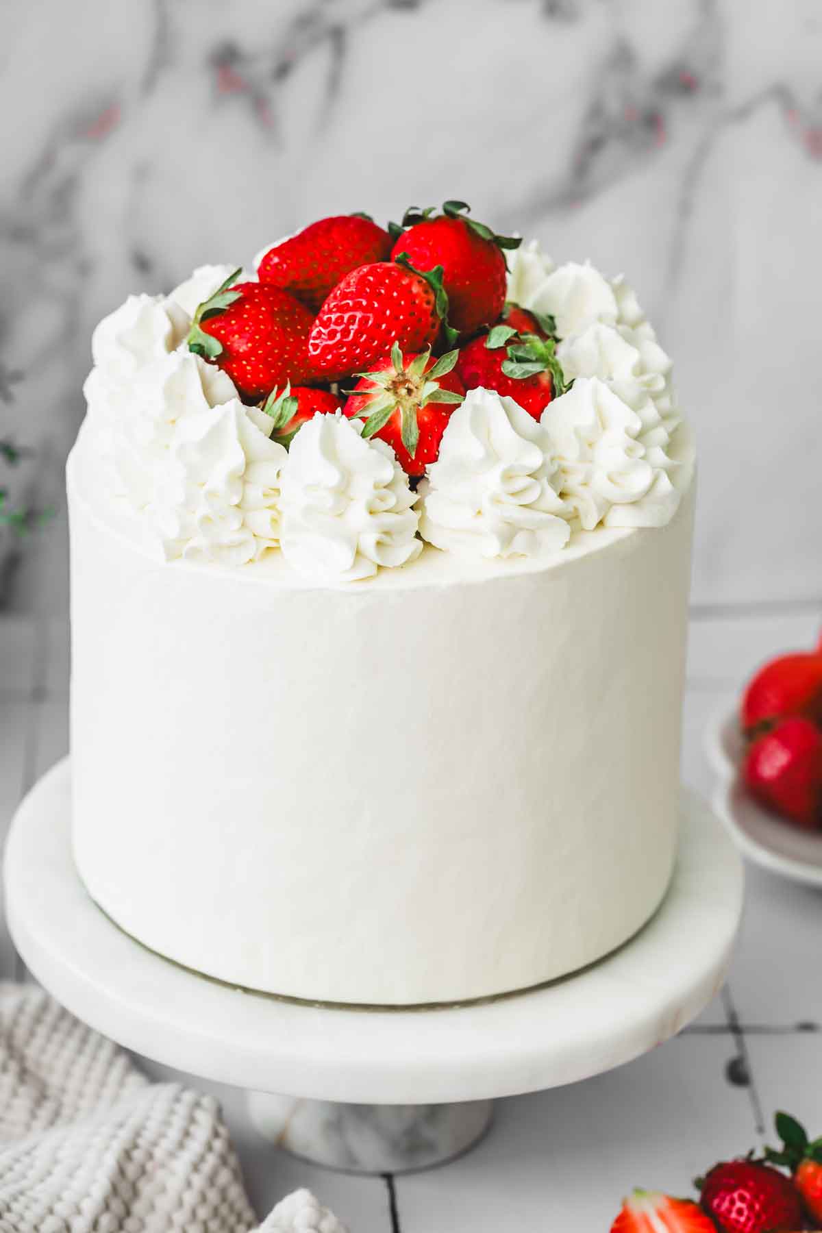 gâteau avec glaçage mascarpone de couverture