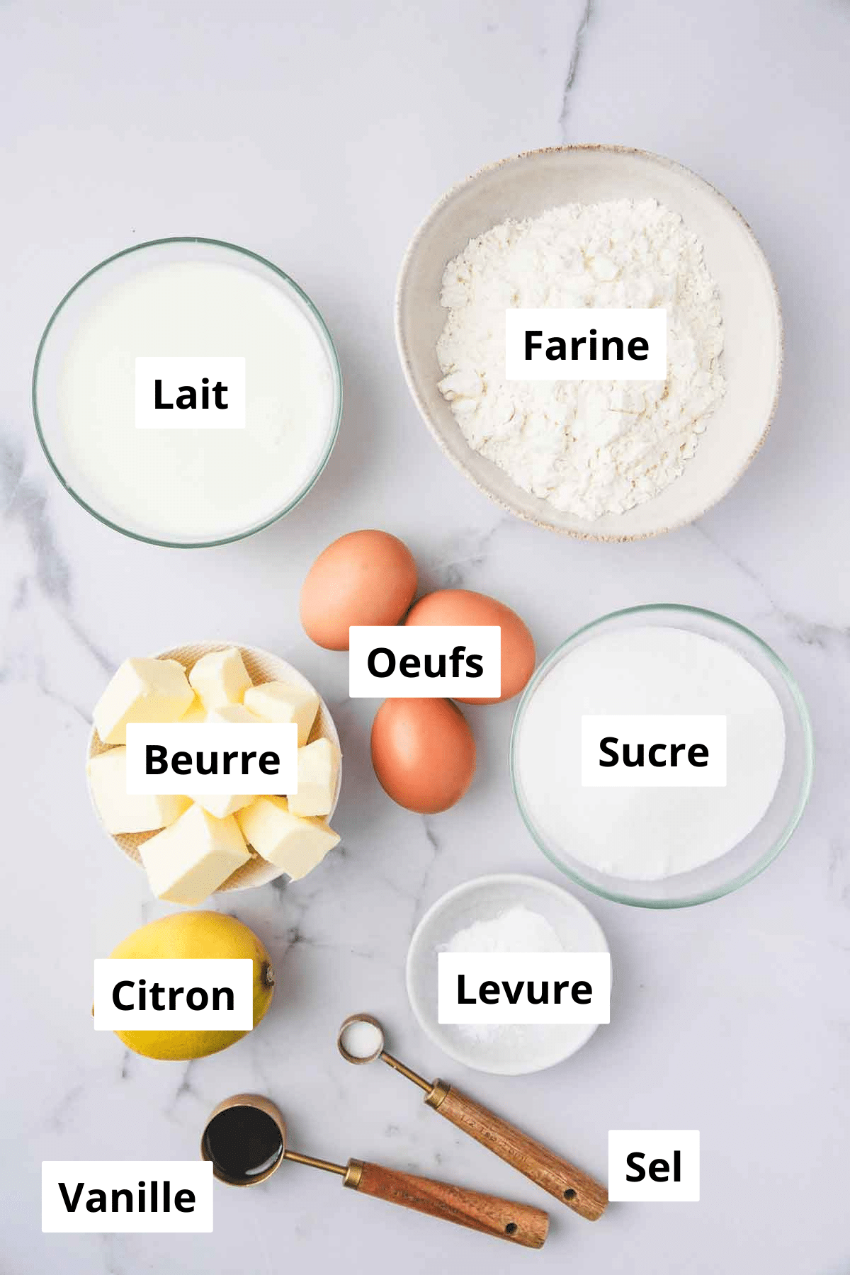 bols avec des ingrédients