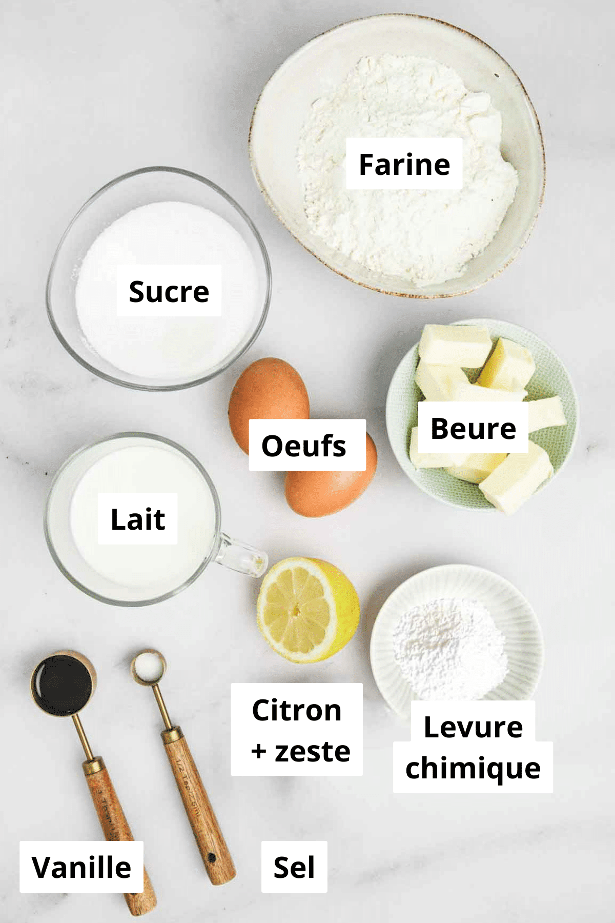 bols avec des ingrédients