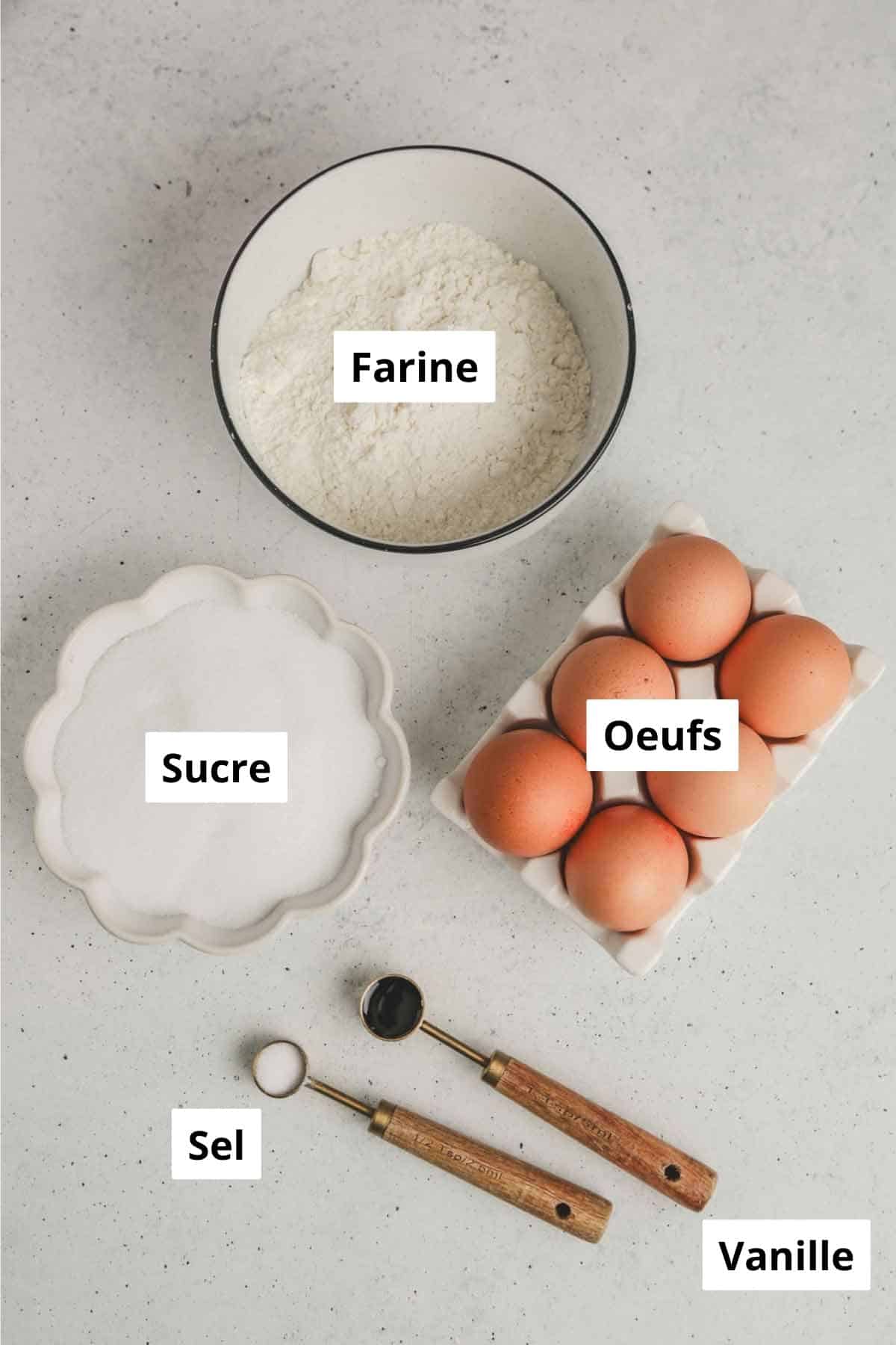 bols avec des ingrédients