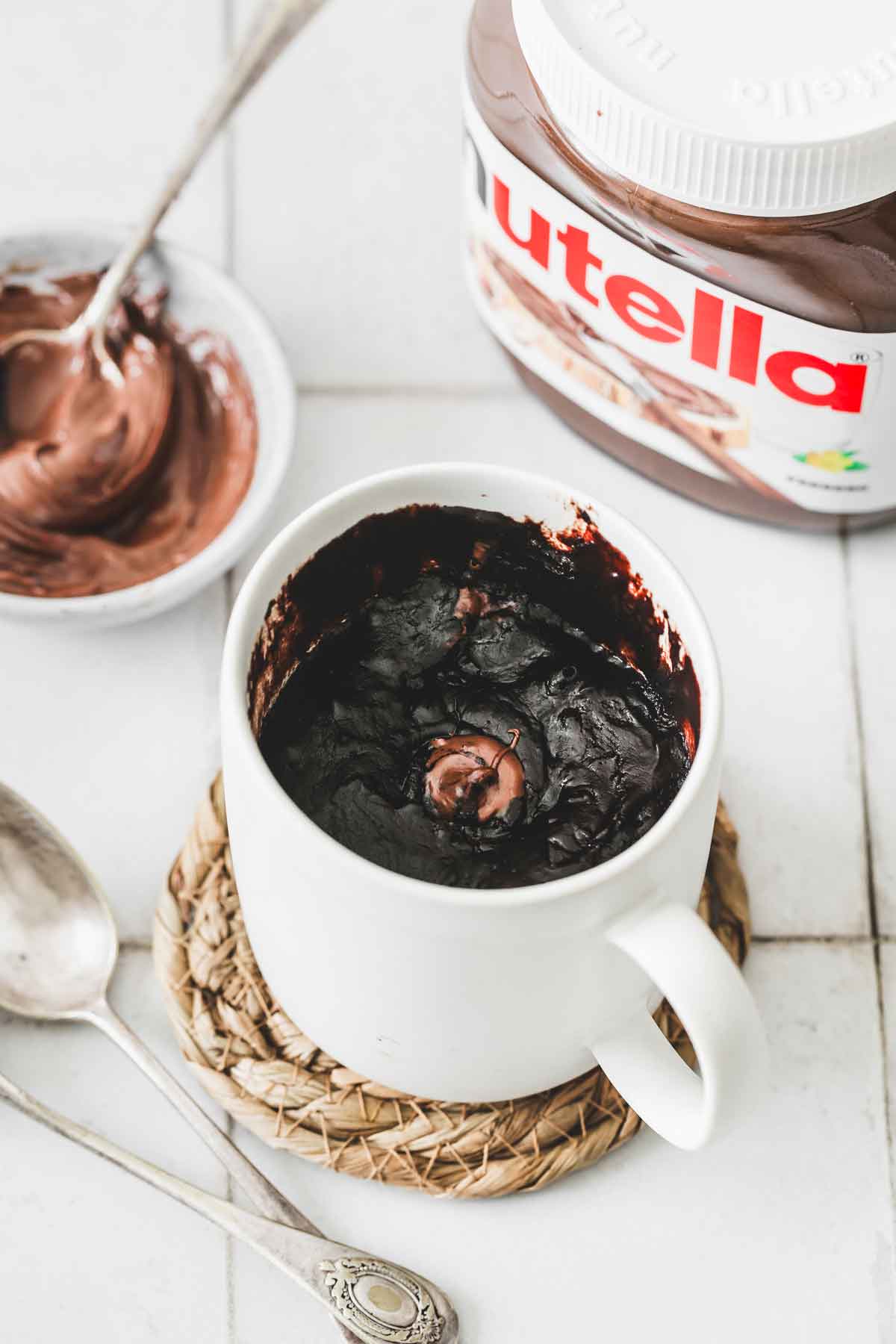 mug cake nutella dans une tasse