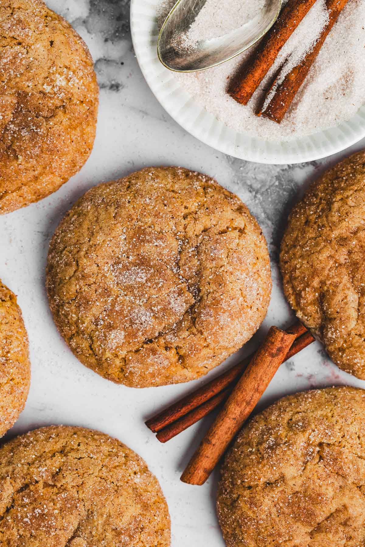 Freshly baked pumpkin sugar cookies