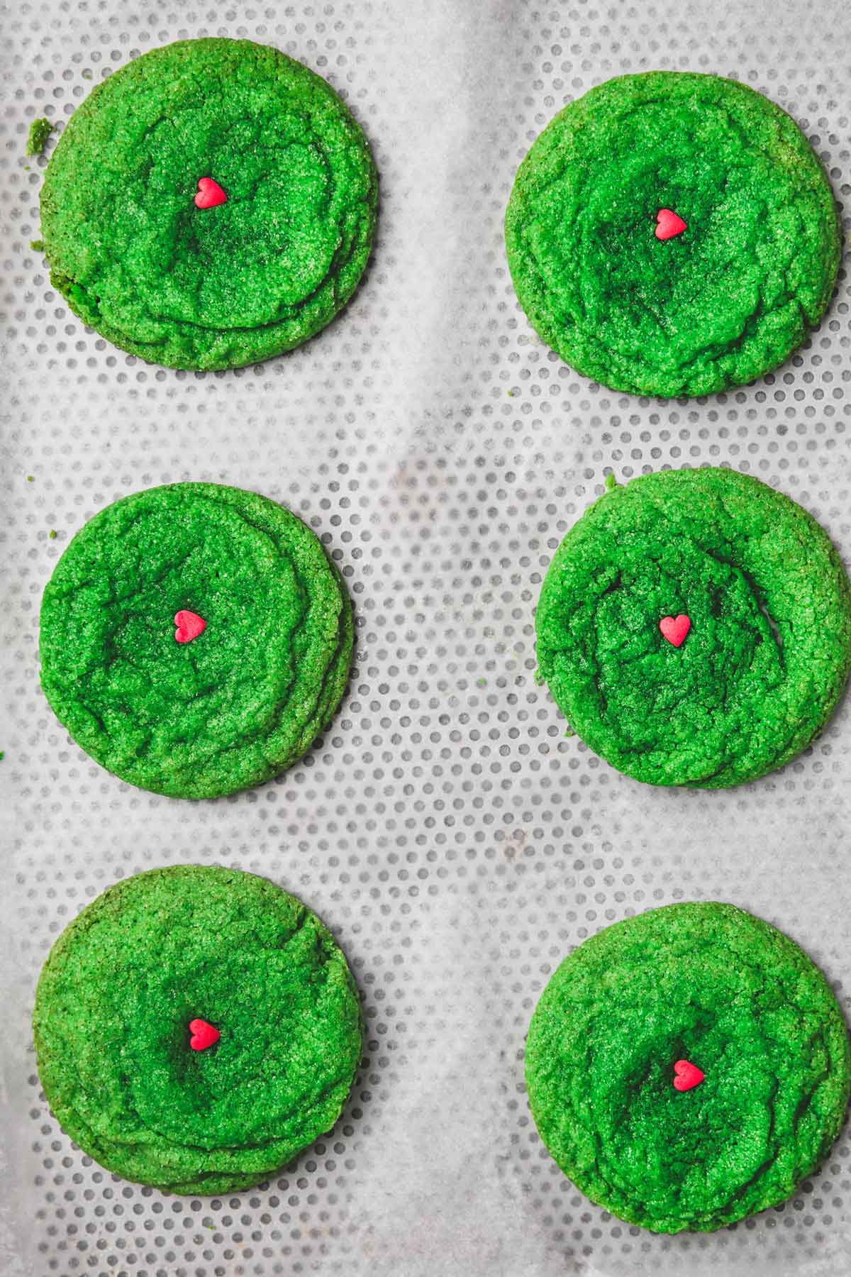 baked green grinch cookies