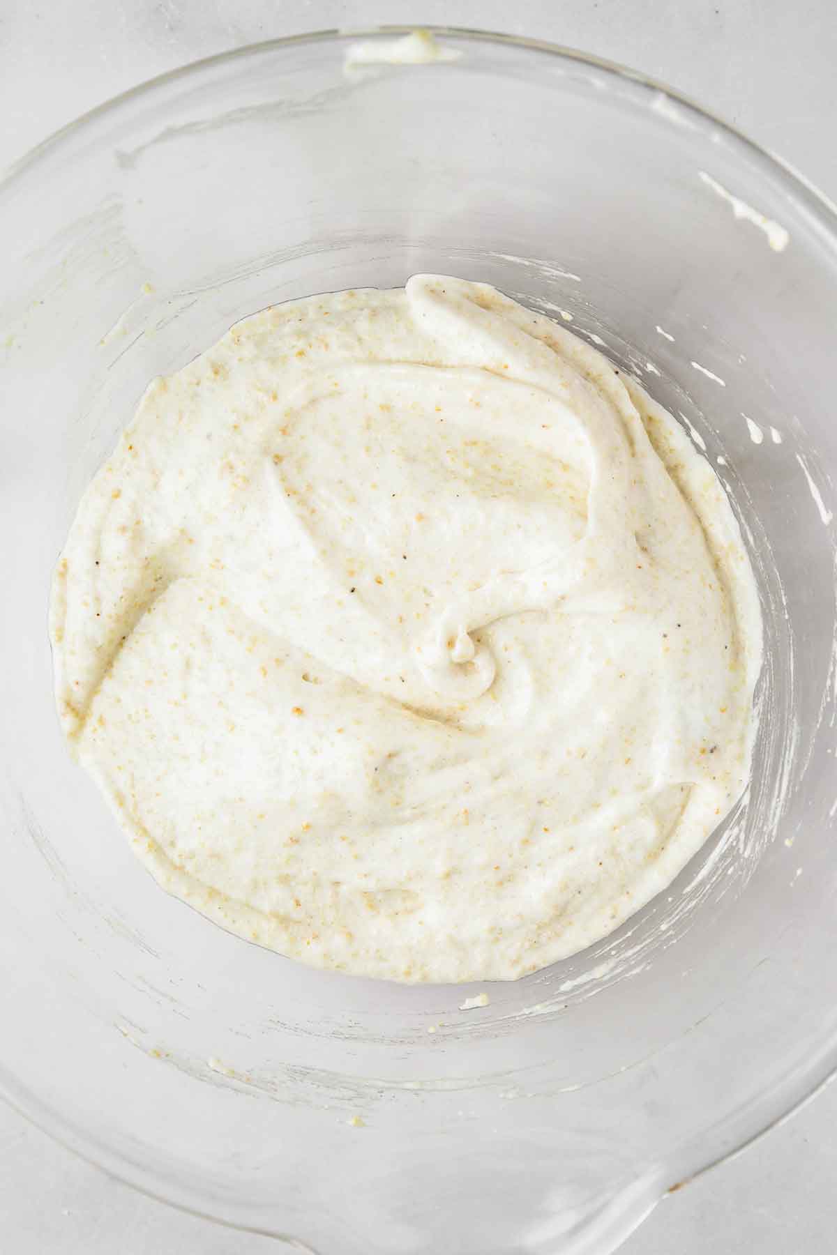 mixing bowl with dacquoise batter