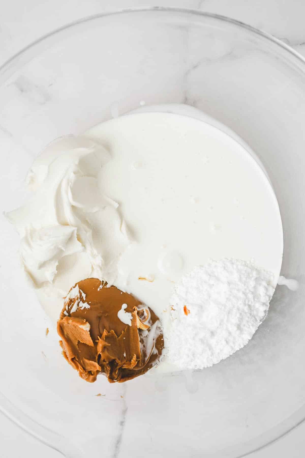 large mixing bowl with ingredients