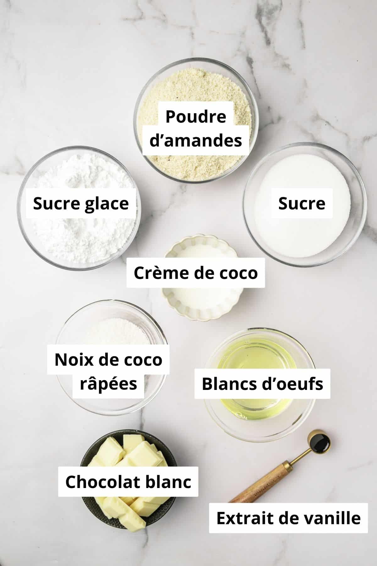 bols avec des ingrédients
