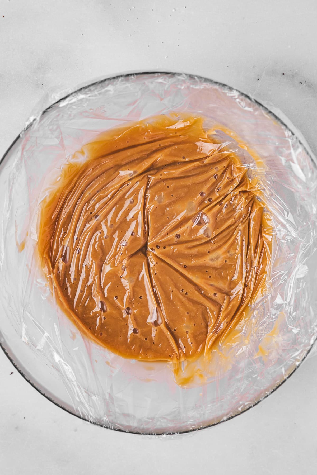 medium bowl with biscoff butter ganache
