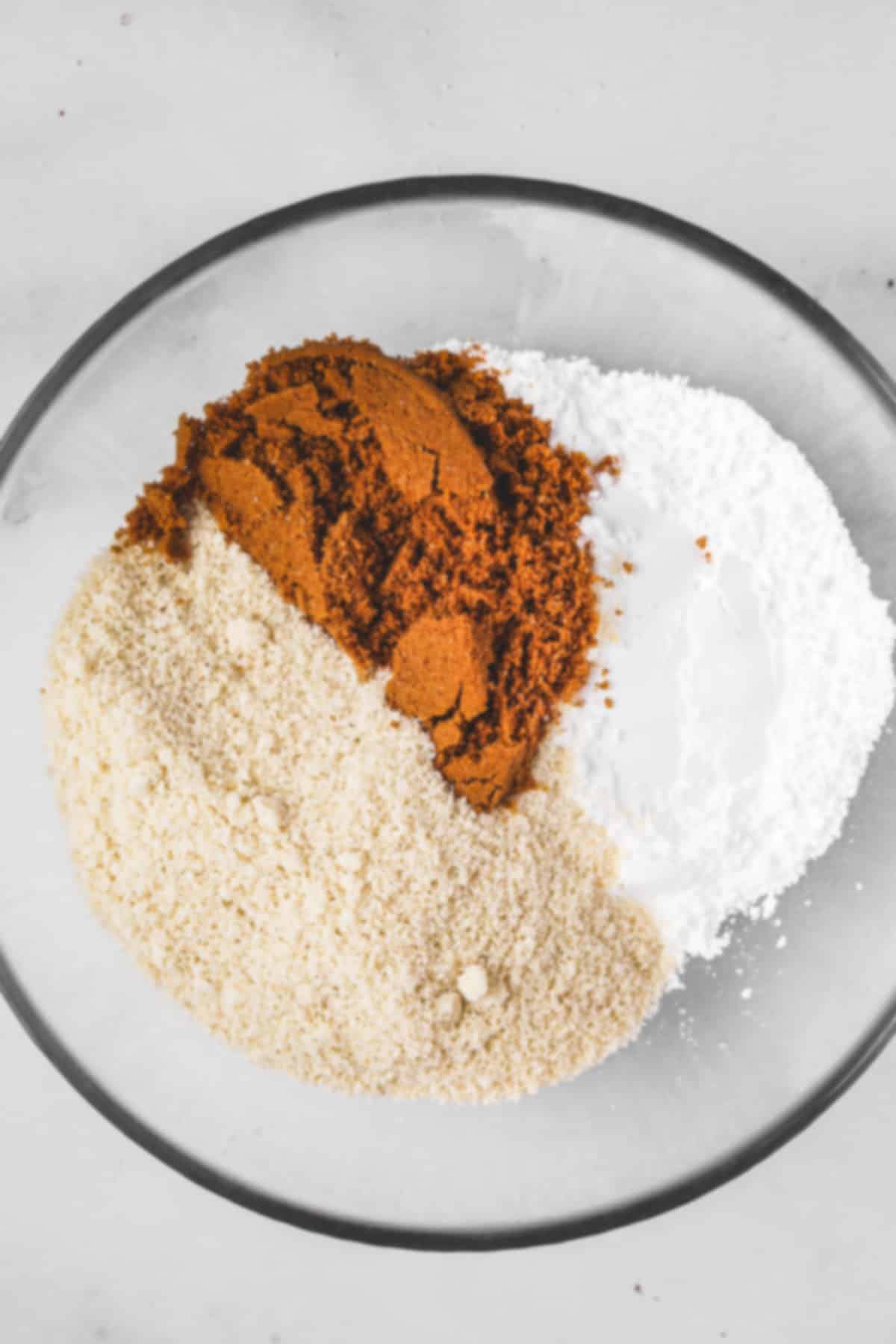 medium bowl with almond mixture
