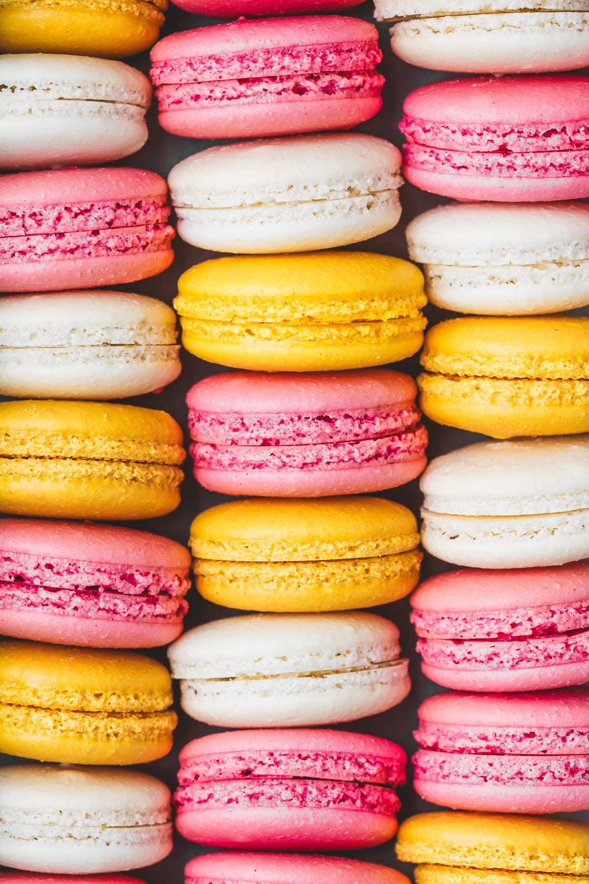 baked french macaron shells