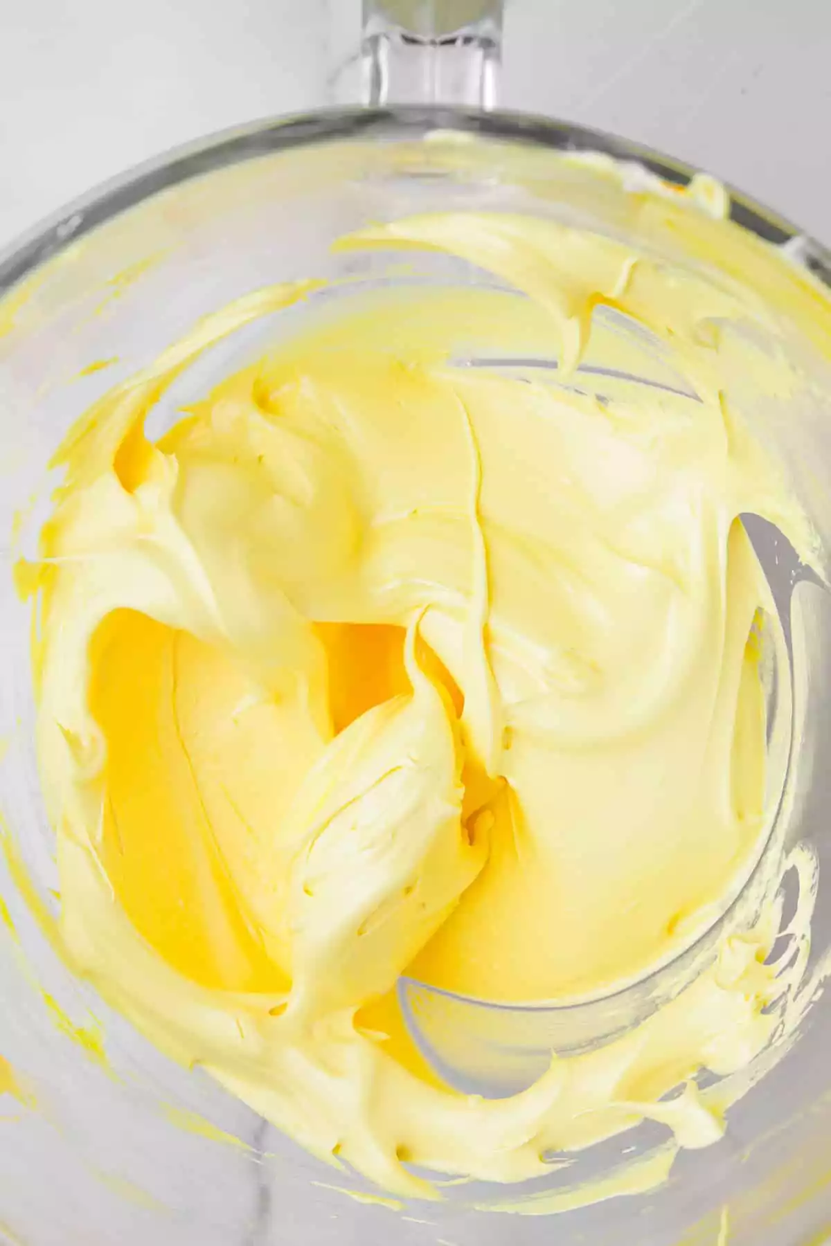 large bowl with yellow french meringue