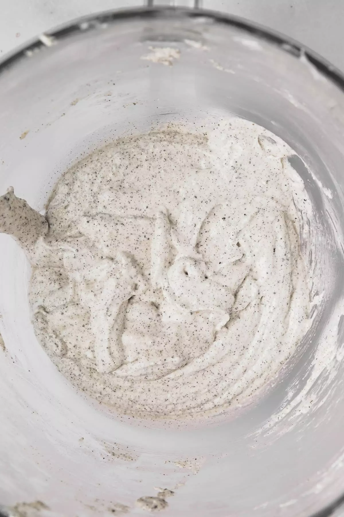 macaron batter with almond flour and meringue mixture