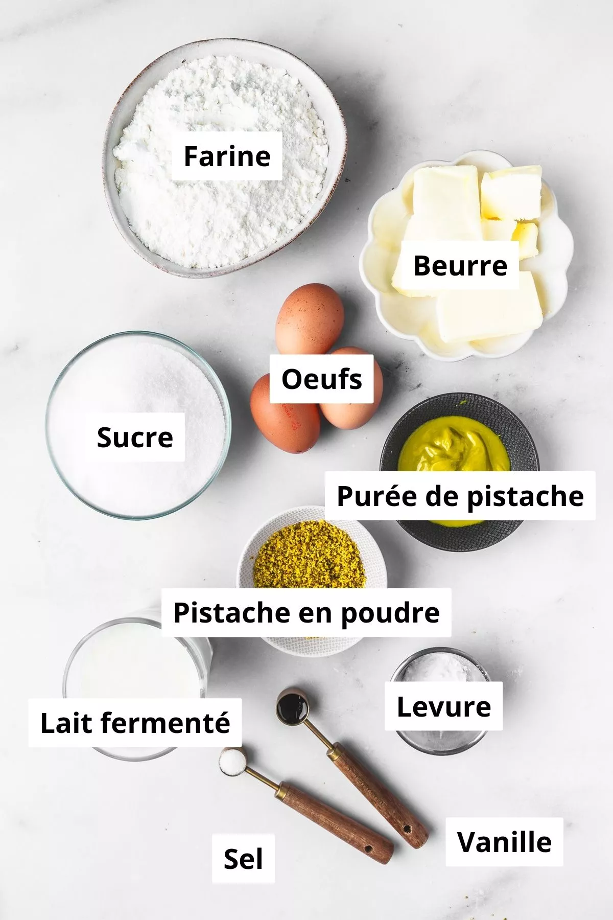 bols avec ingrédients