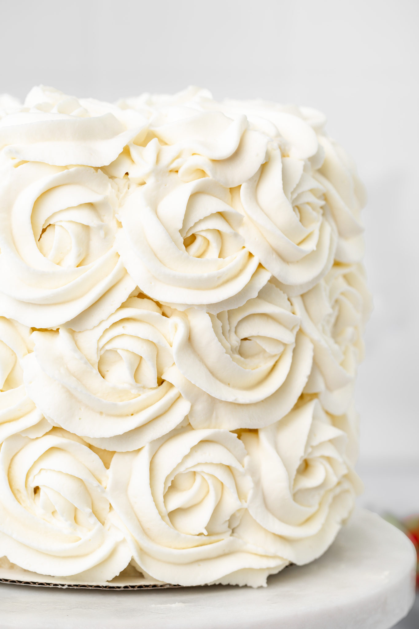 glaçage en rose en crème mascarpone