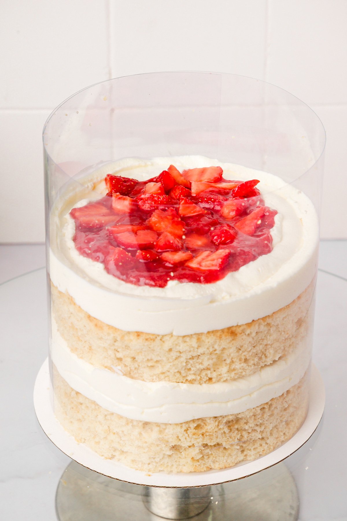 montage layer cake dans un rhodoid