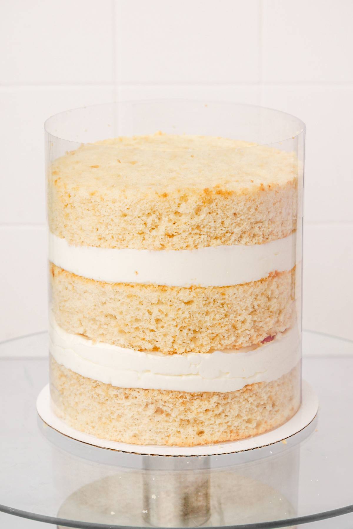 cake on a acetate roll