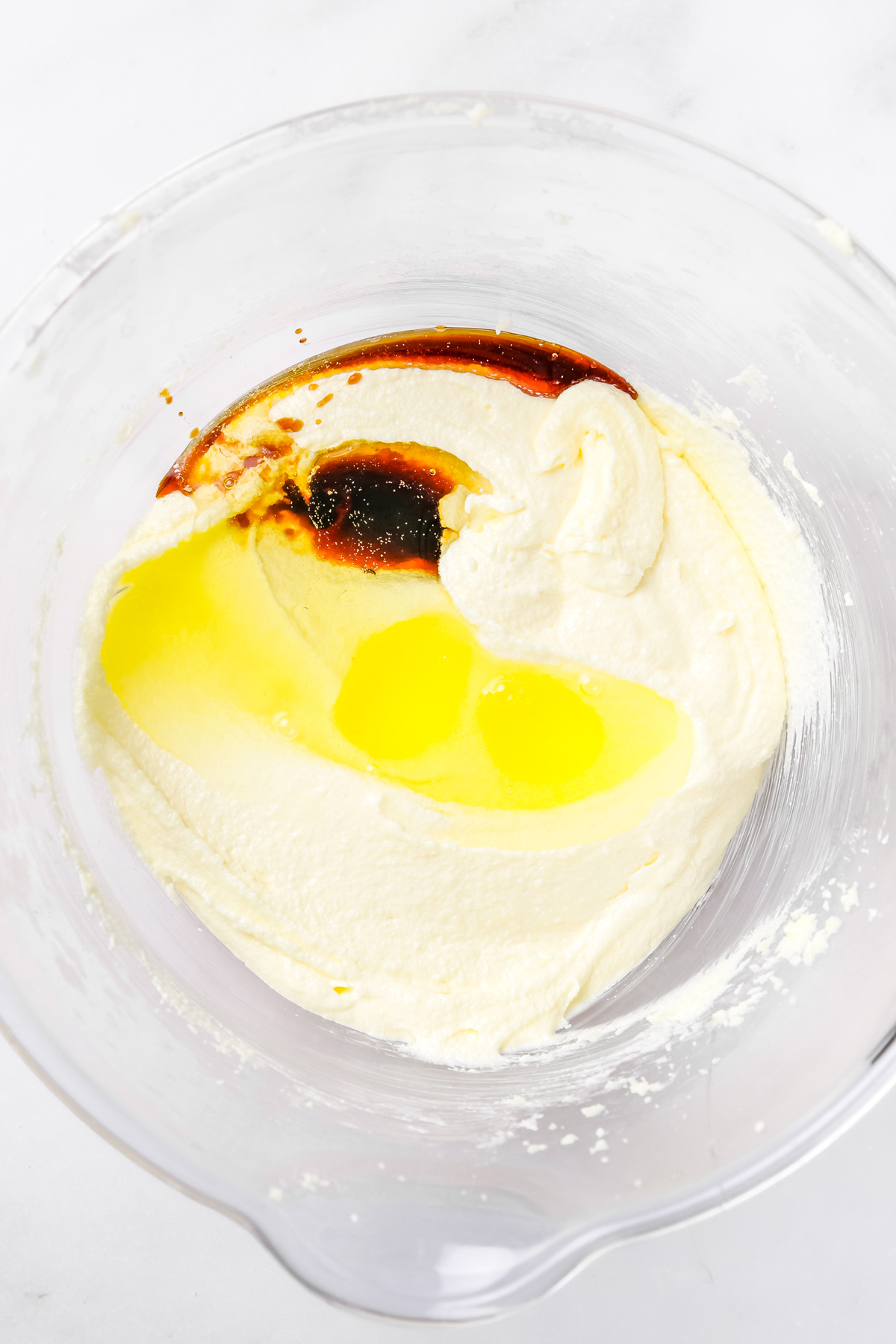 creamed butter sugar and egg whites mixture for rainbow cupcakes batter