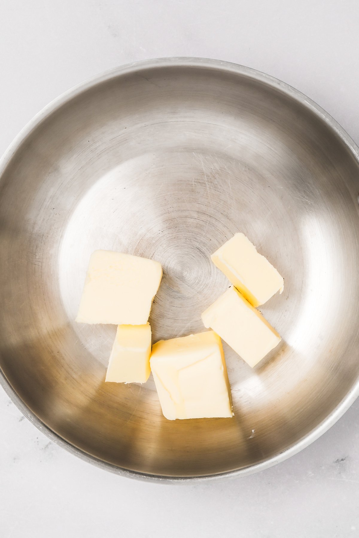 Butter melting in a pan for snickerdoodle cookies