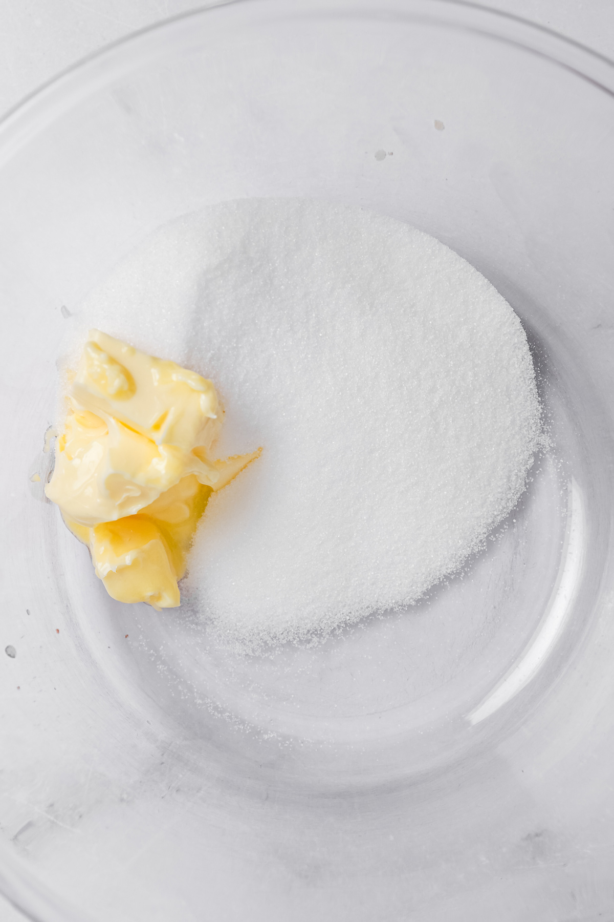 mixing butter and sugar for vanilla cupcake batter
