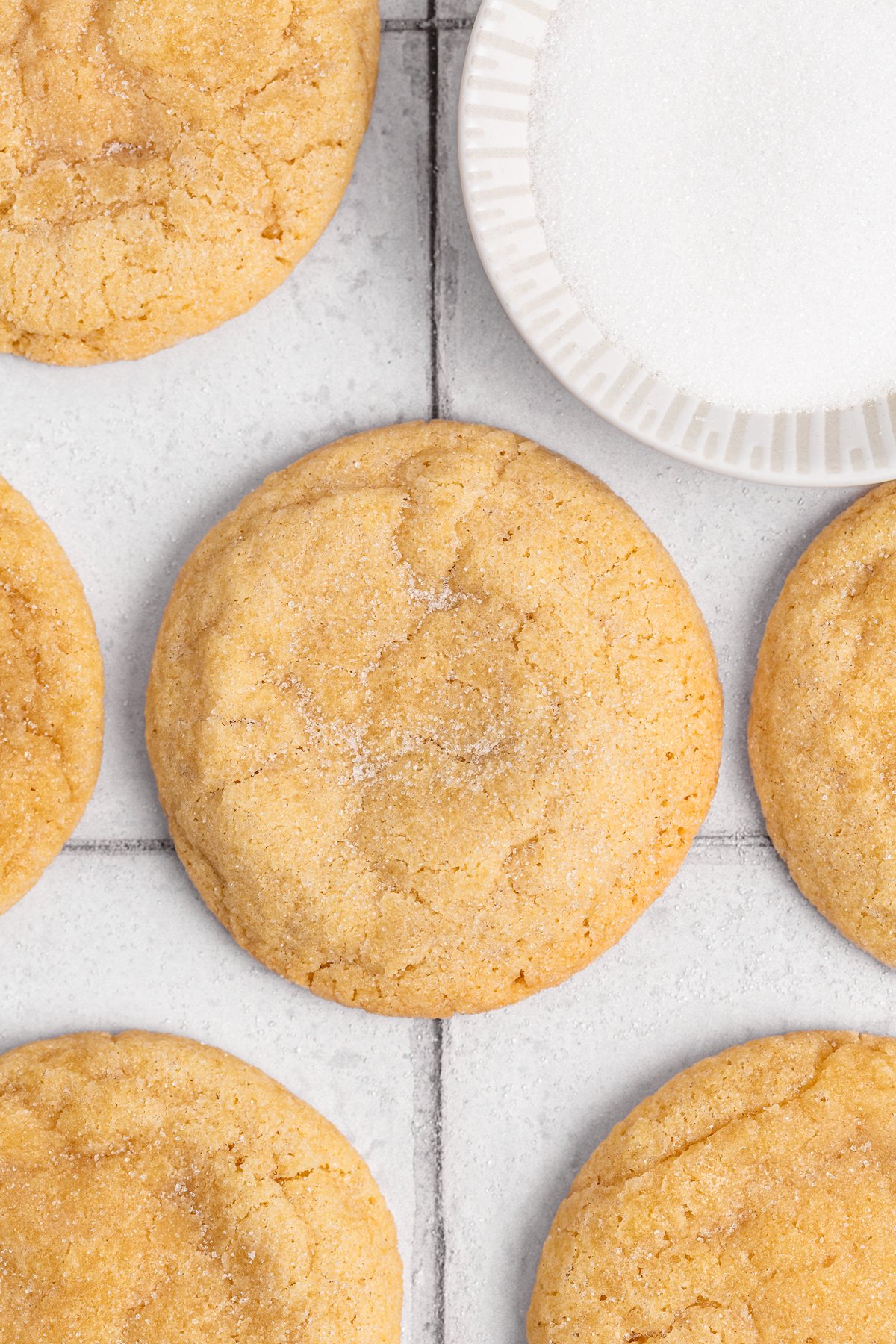 soft sugar cookies on a work surface